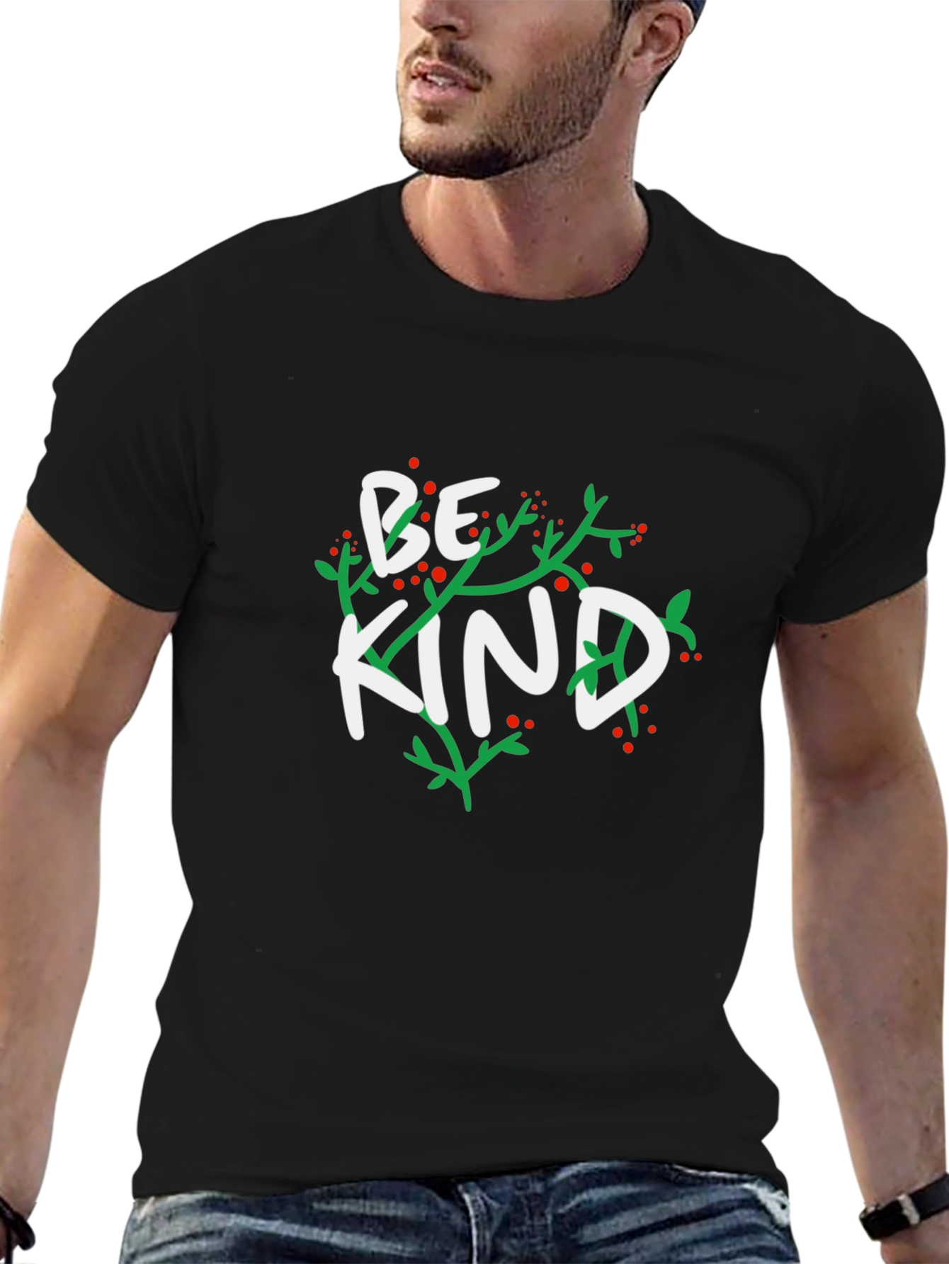 Be Kind Graphic Tee - Black Casual Comfort