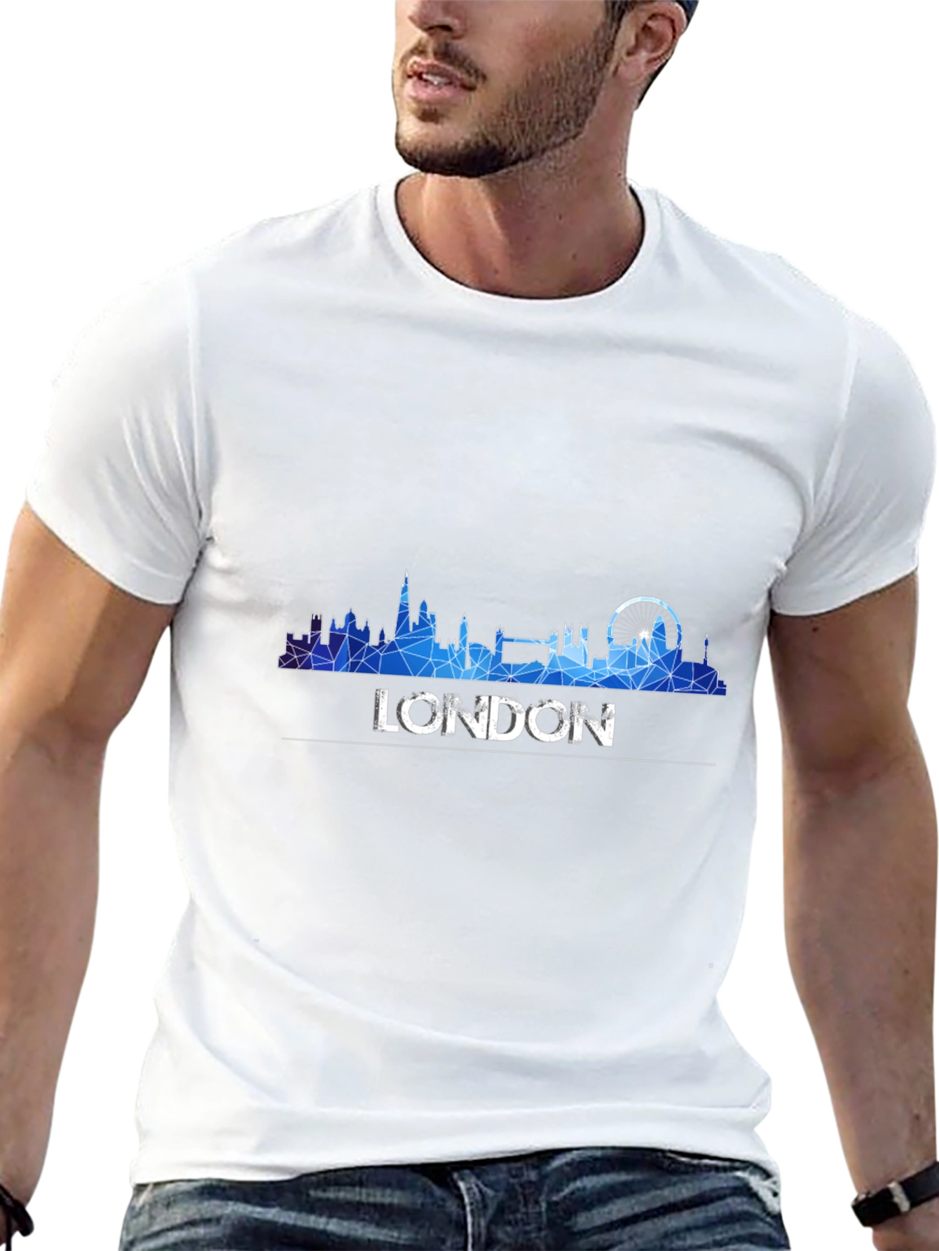 London Skyline Graphic Tee - Modern Geometric Design
