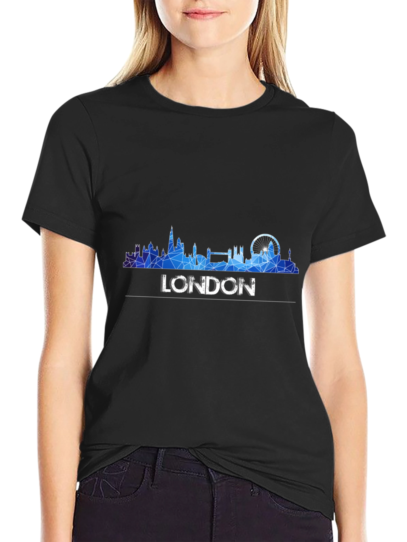London Skyline Graphic Tee - Modern Geometric Design