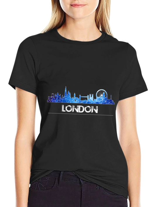 London Skyline Graphic Tee - Modern Geometric Design