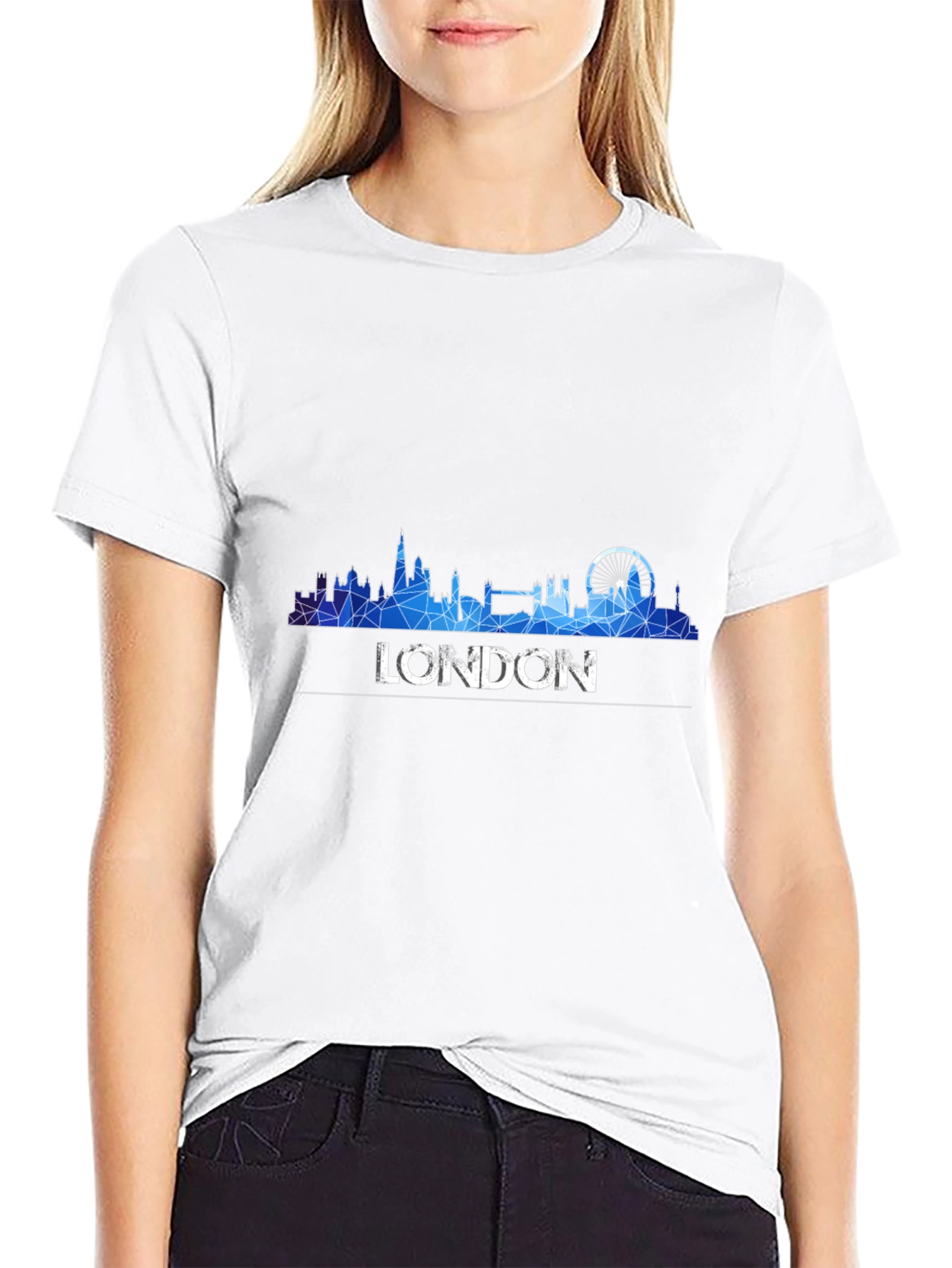 London Skyline Graphic Tee - Modern Geometric Design