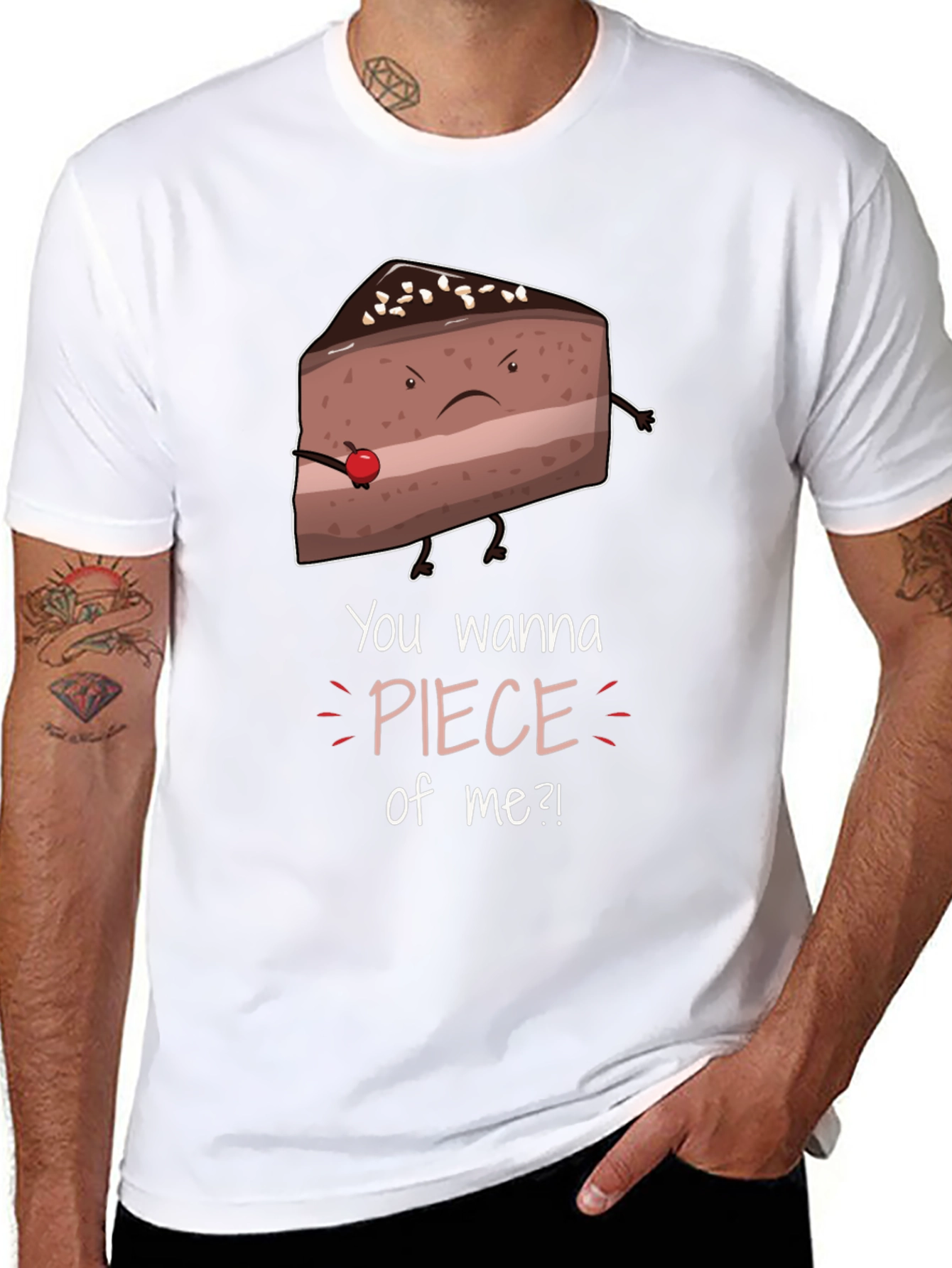 Funny Piece of Me Cake Graphic T-Shirt