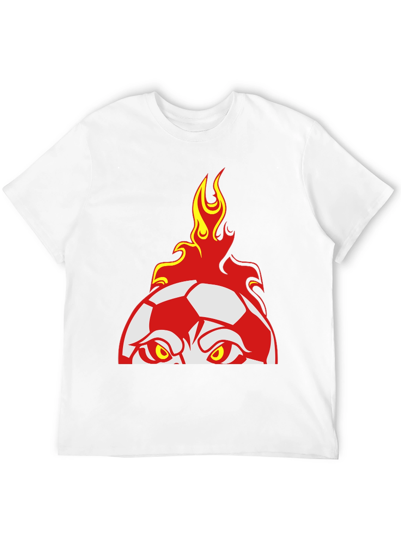 Fiery Soccer Ball Graphic T-Shirt