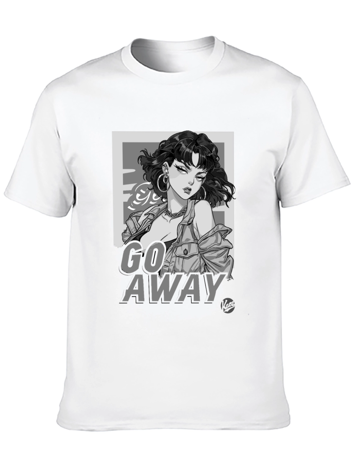 Edgy Graphic Tee - Go Away Black T-Shirt