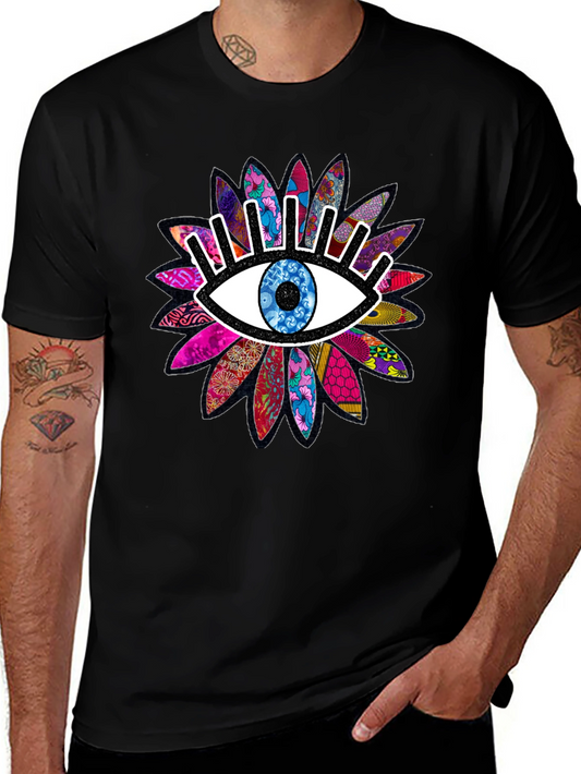 Eye Flower Graphic Tee - Stylish & Unique
