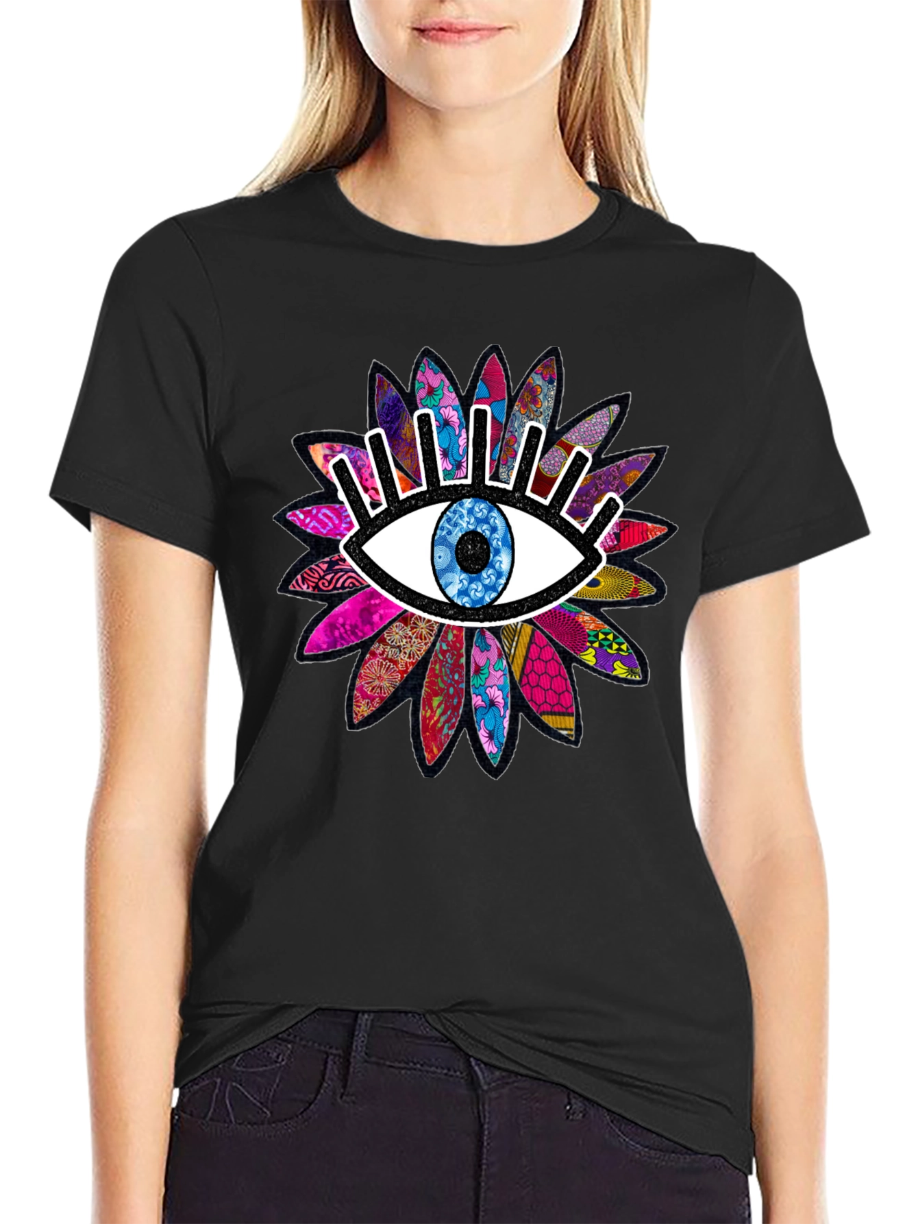 Eye Flower Graphic Tee - Stylish & Unique