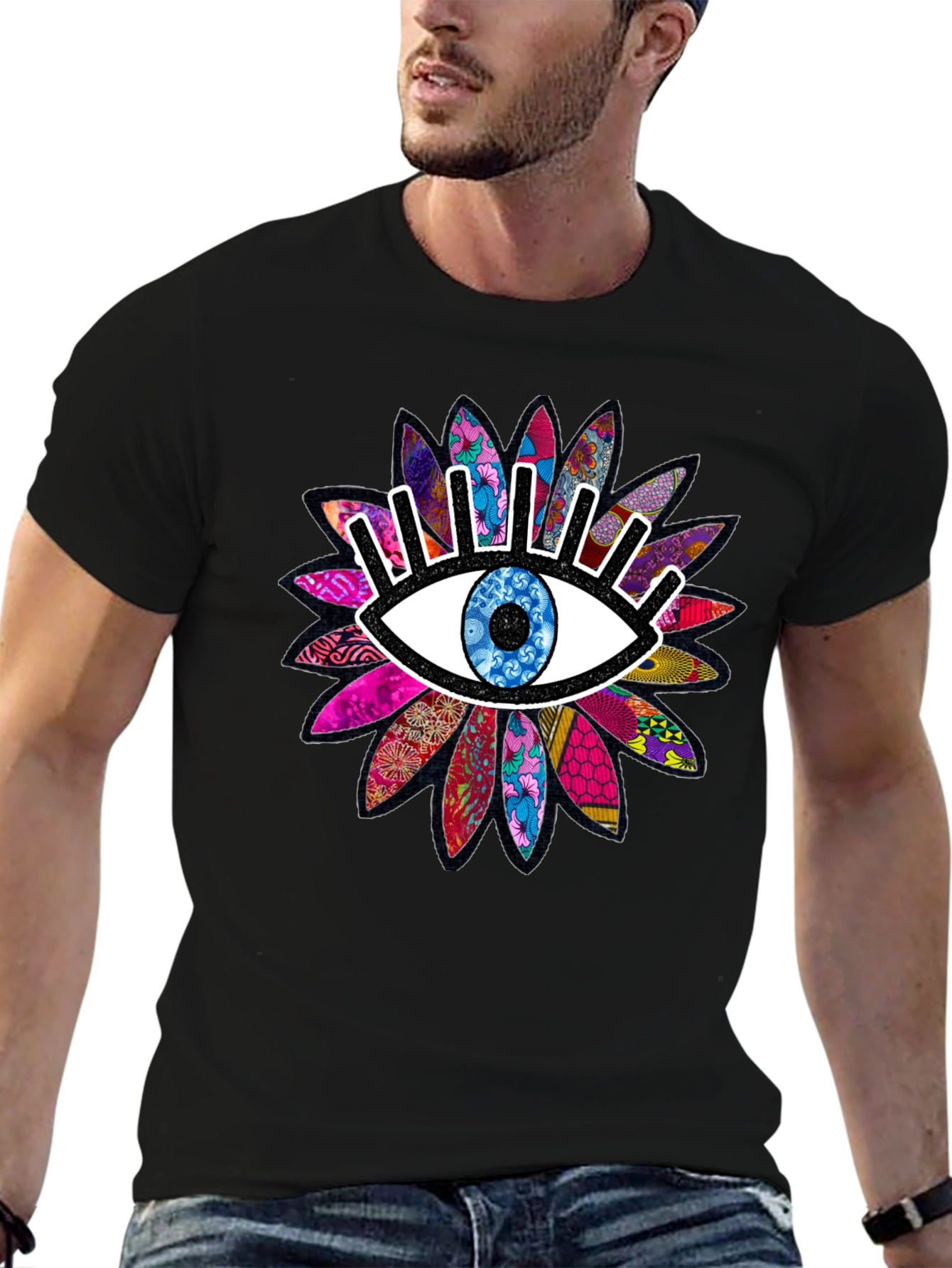 Eye Flower Graphic Tee - Stylish & Unique
