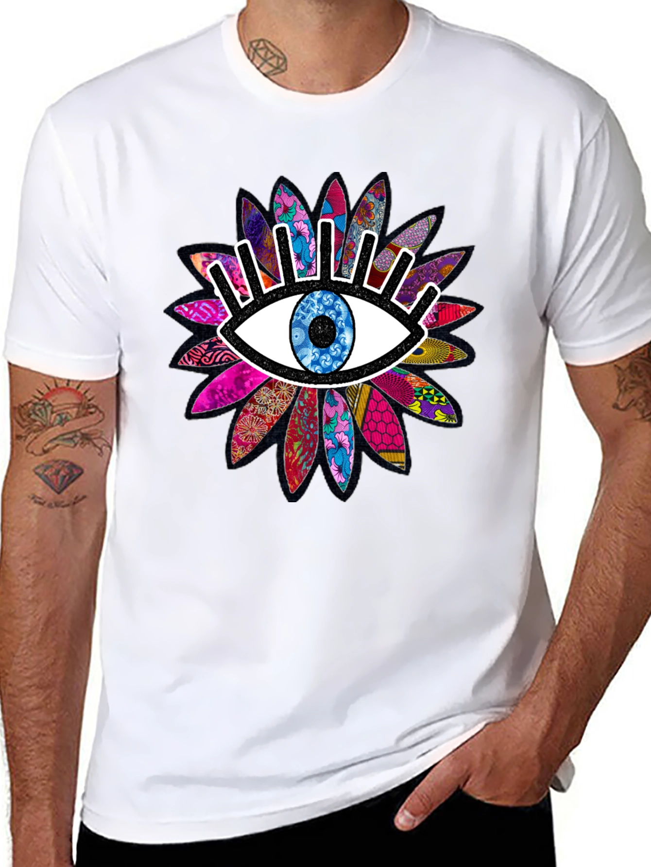 Eye Flower Graphic Tee - Stylish & Unique
