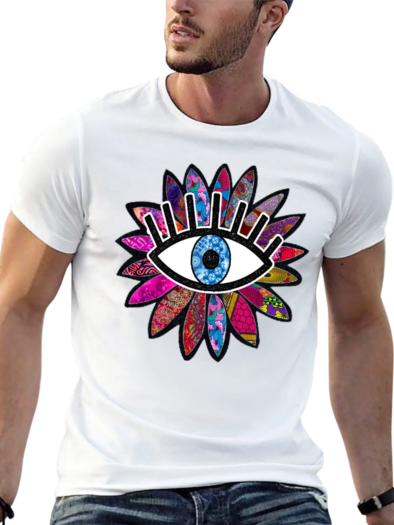 Eye Flower Graphic Tee - Stylish & Unique