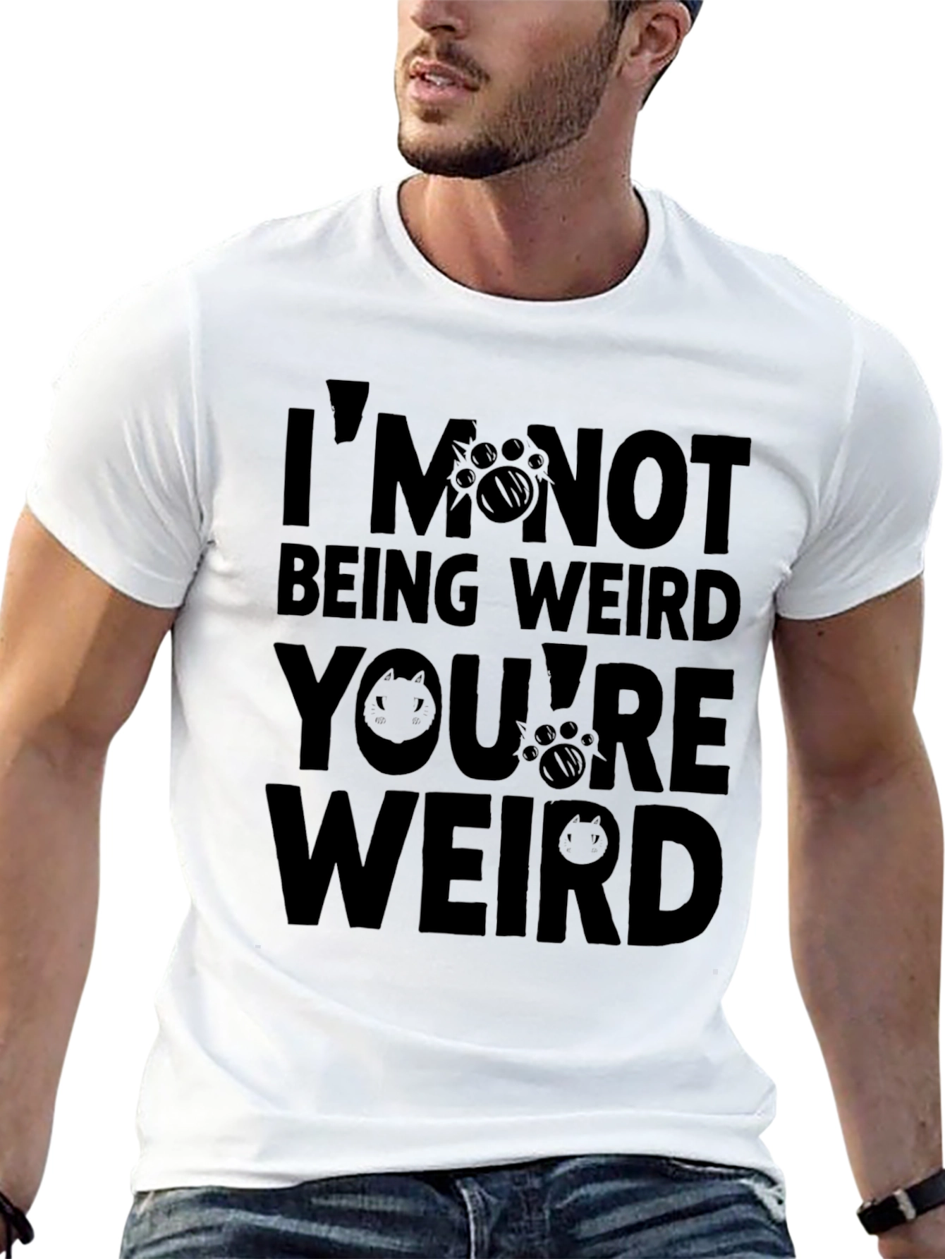 Im Not Being Weird Black Graphic T-Shirt