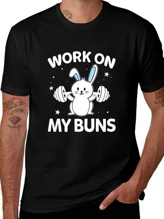 Bunny Workout Graphic Tee - Funny Easter Gym Shirt