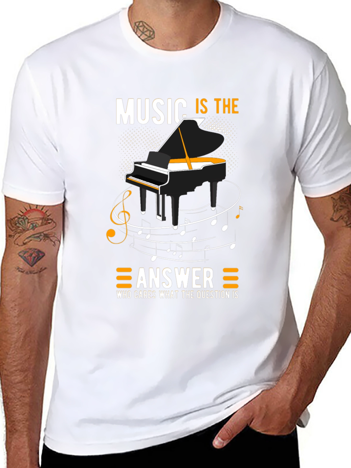 Music is the Answer Piano T-Shirt