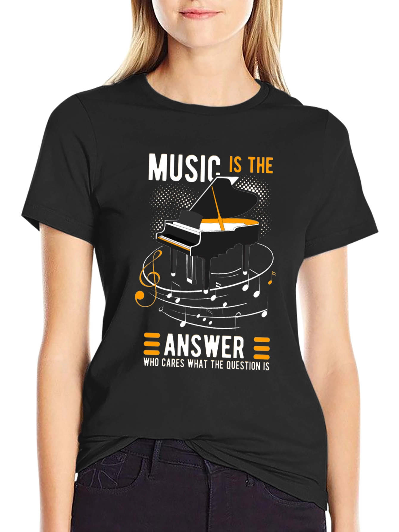 Music is the Answer Piano T-Shirt