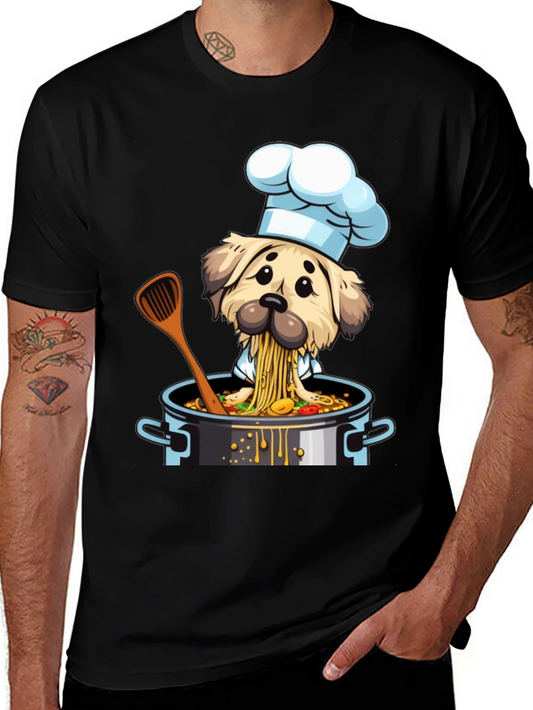 Chef Dog T-Shirt - Funny Cartoon Graphic Tee