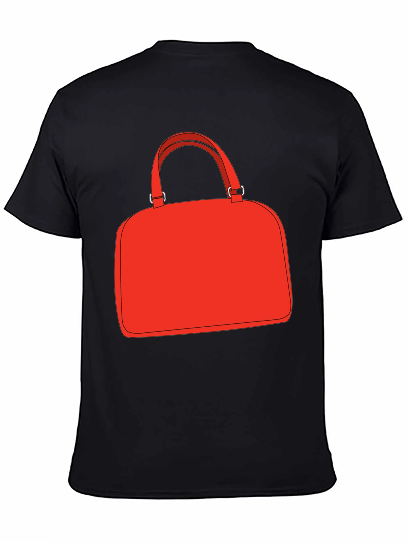 Red Bag Graphic Tee - Stylish Black T-Shirt
