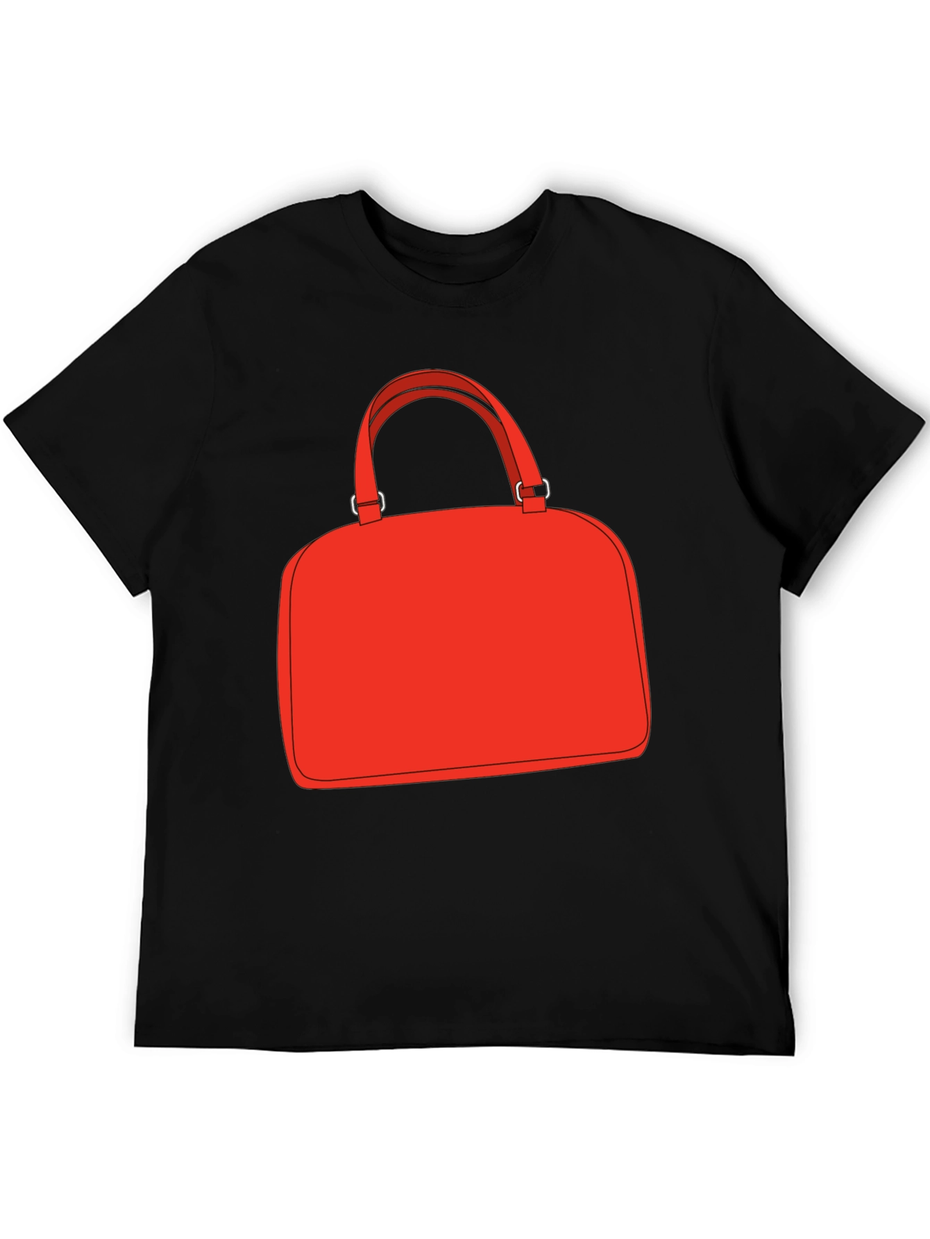 Red Bag Graphic Tee - Stylish Black T-Shirt