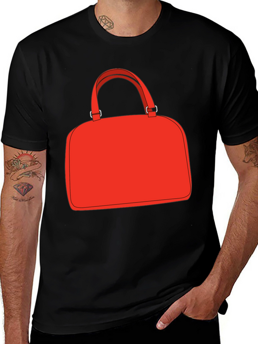 Red Bag Graphic Tee - Stylish Black T-Shirt