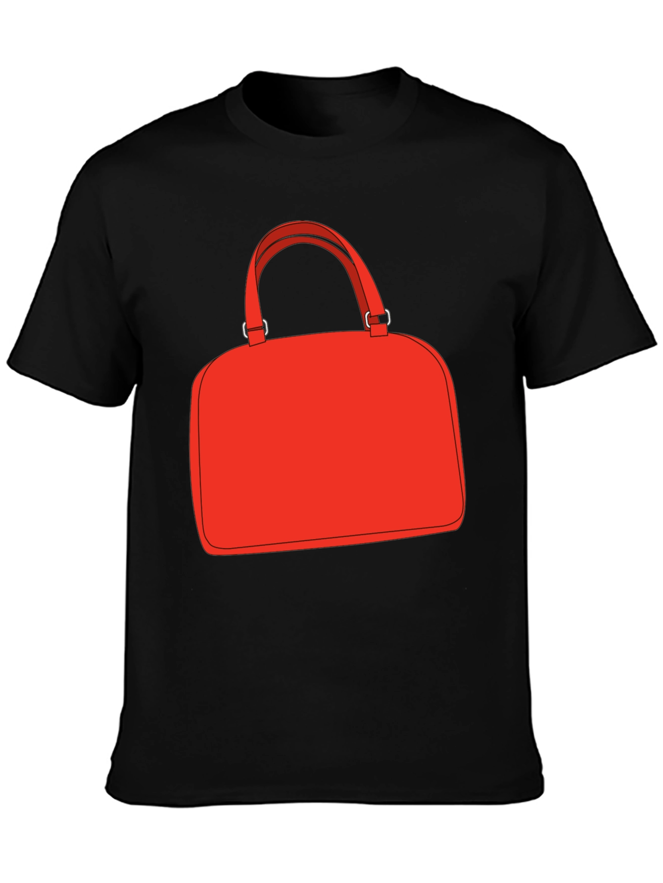 Red Bag Graphic Tee - Stylish Black T-Shirt