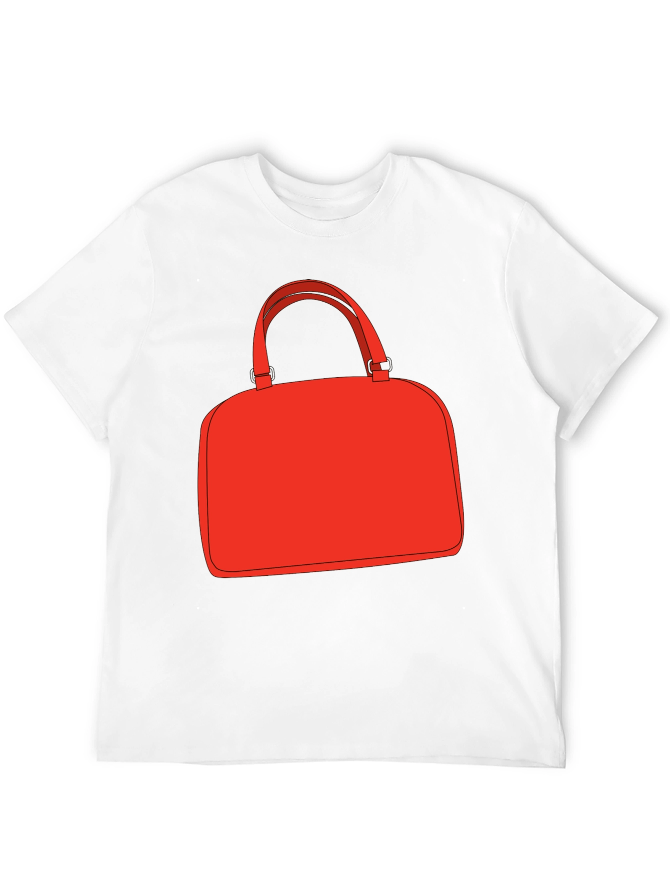 Red Bag Graphic Tee - Stylish Black T-Shirt