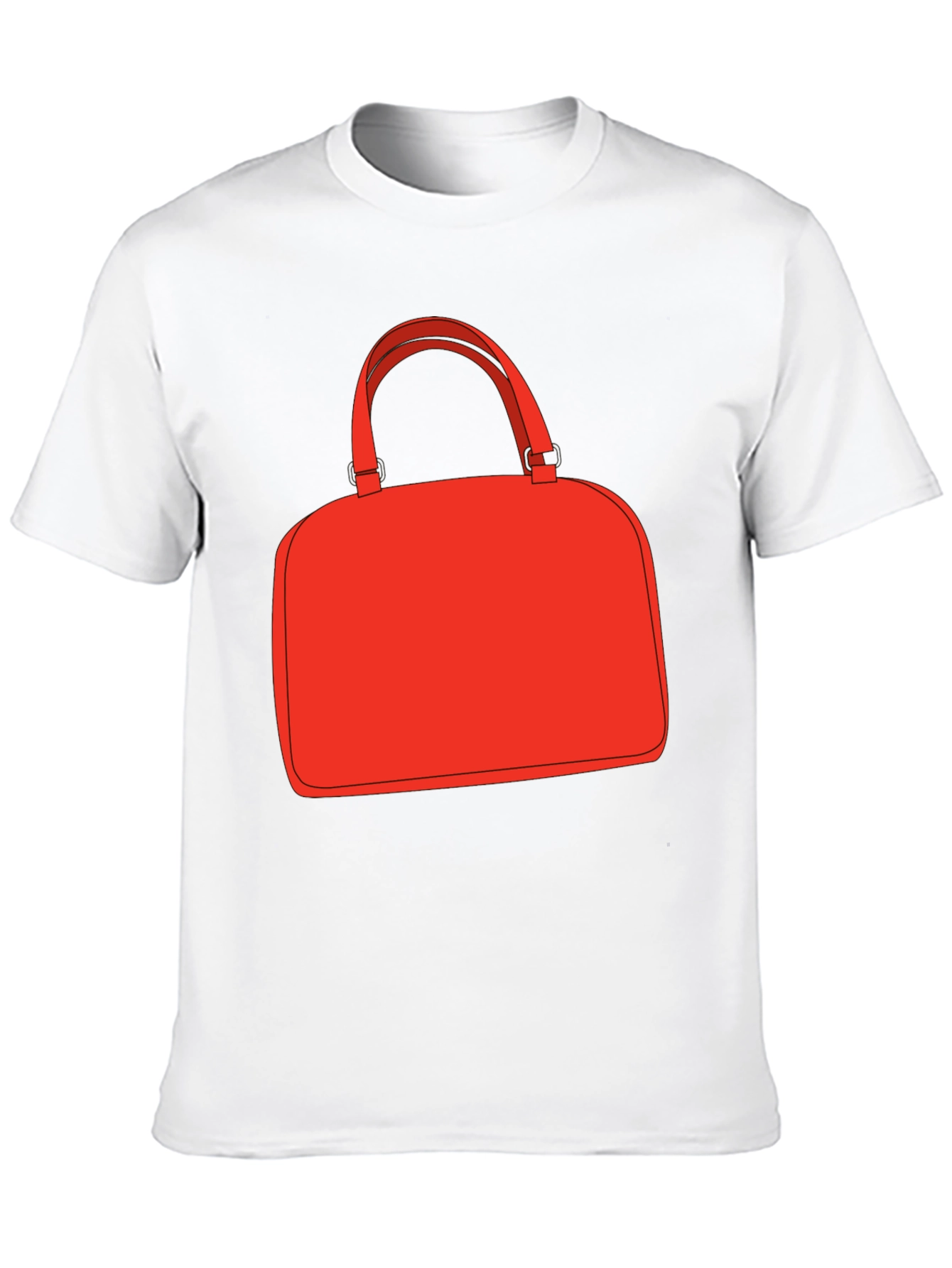 Red Bag Graphic Tee - Stylish Black T-Shirt