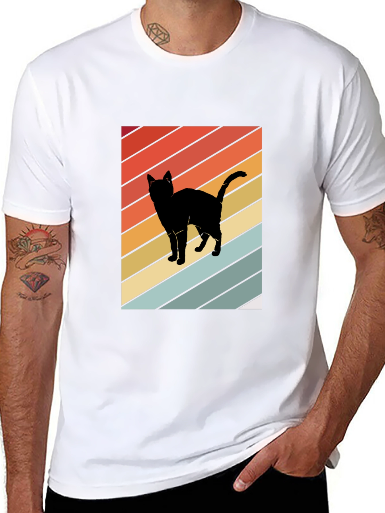 Retro Cat Silhouette Tee