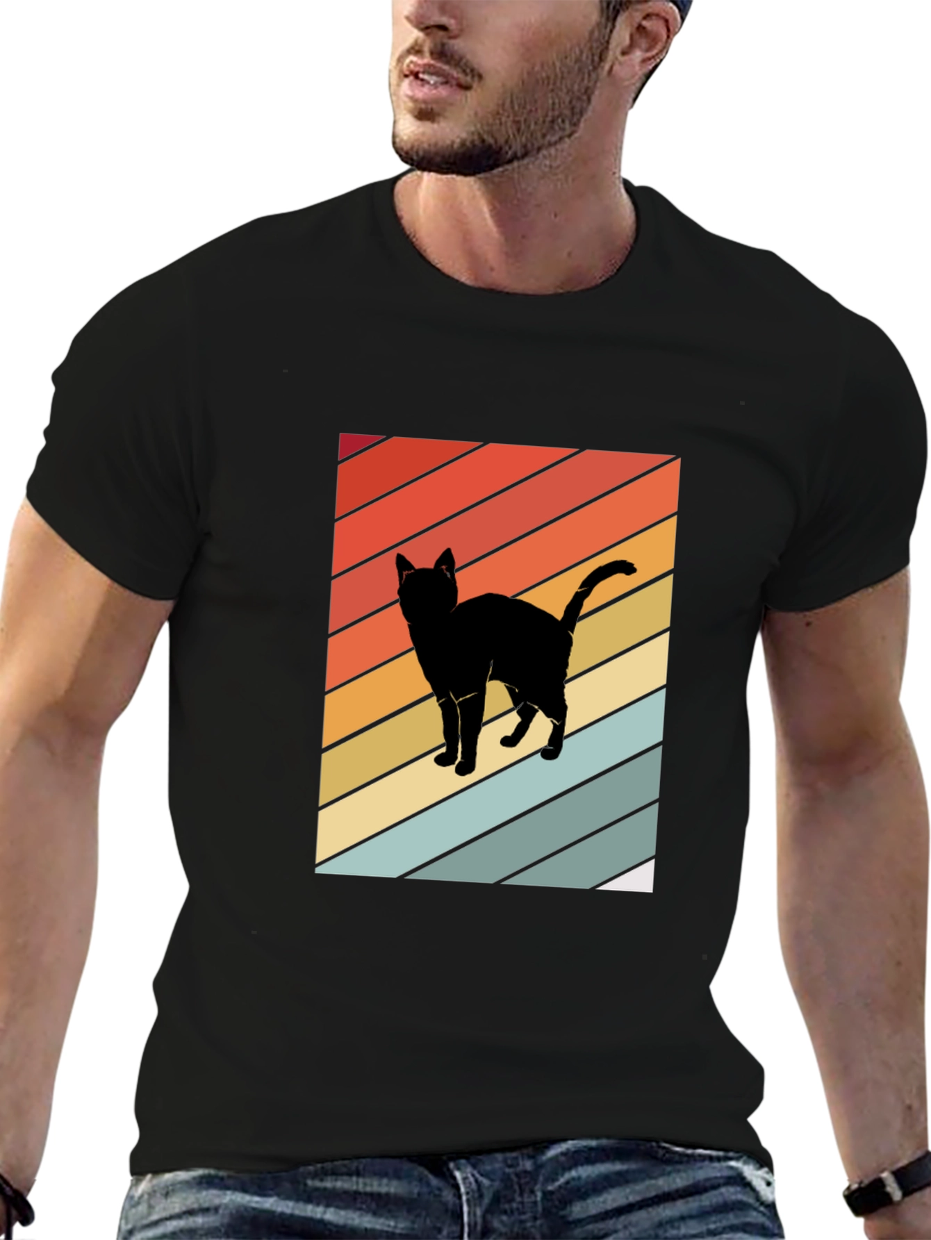Retro Cat Silhouette Tee