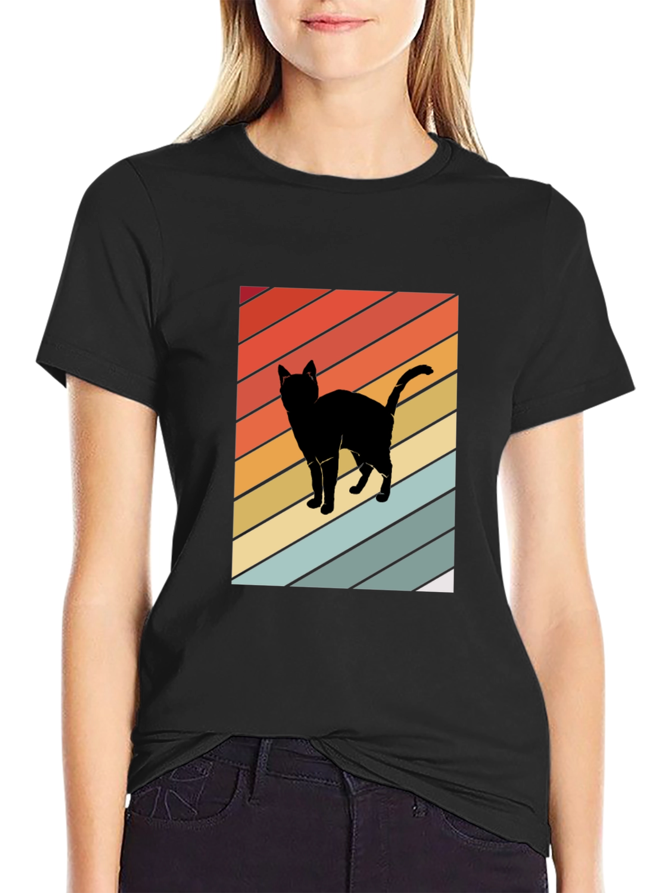 Retro Cat Silhouette Tee