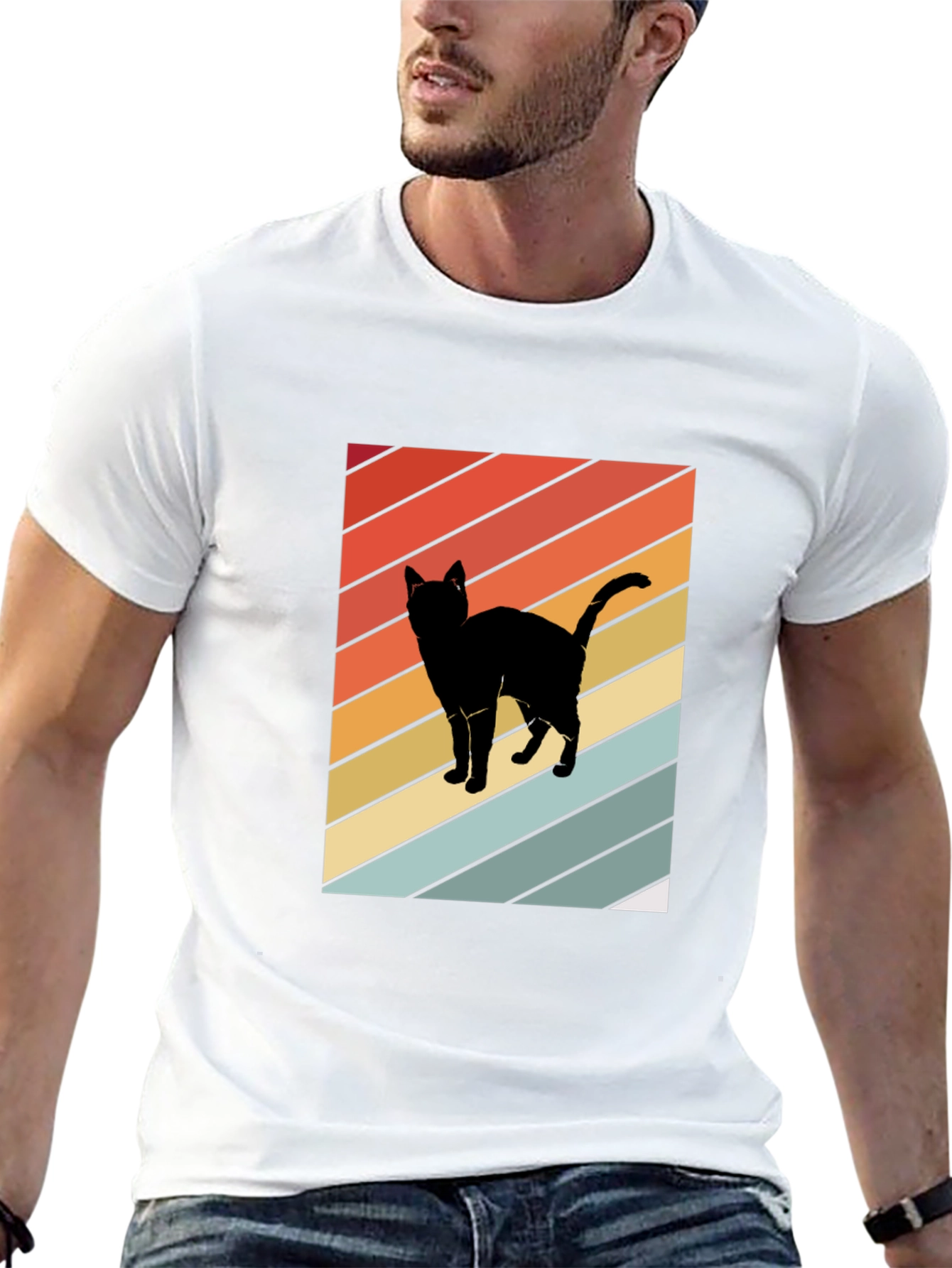 Retro Cat Silhouette Tee