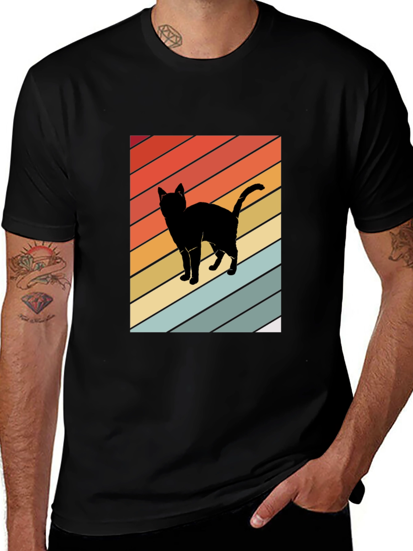 Retro Cat Silhouette Tee