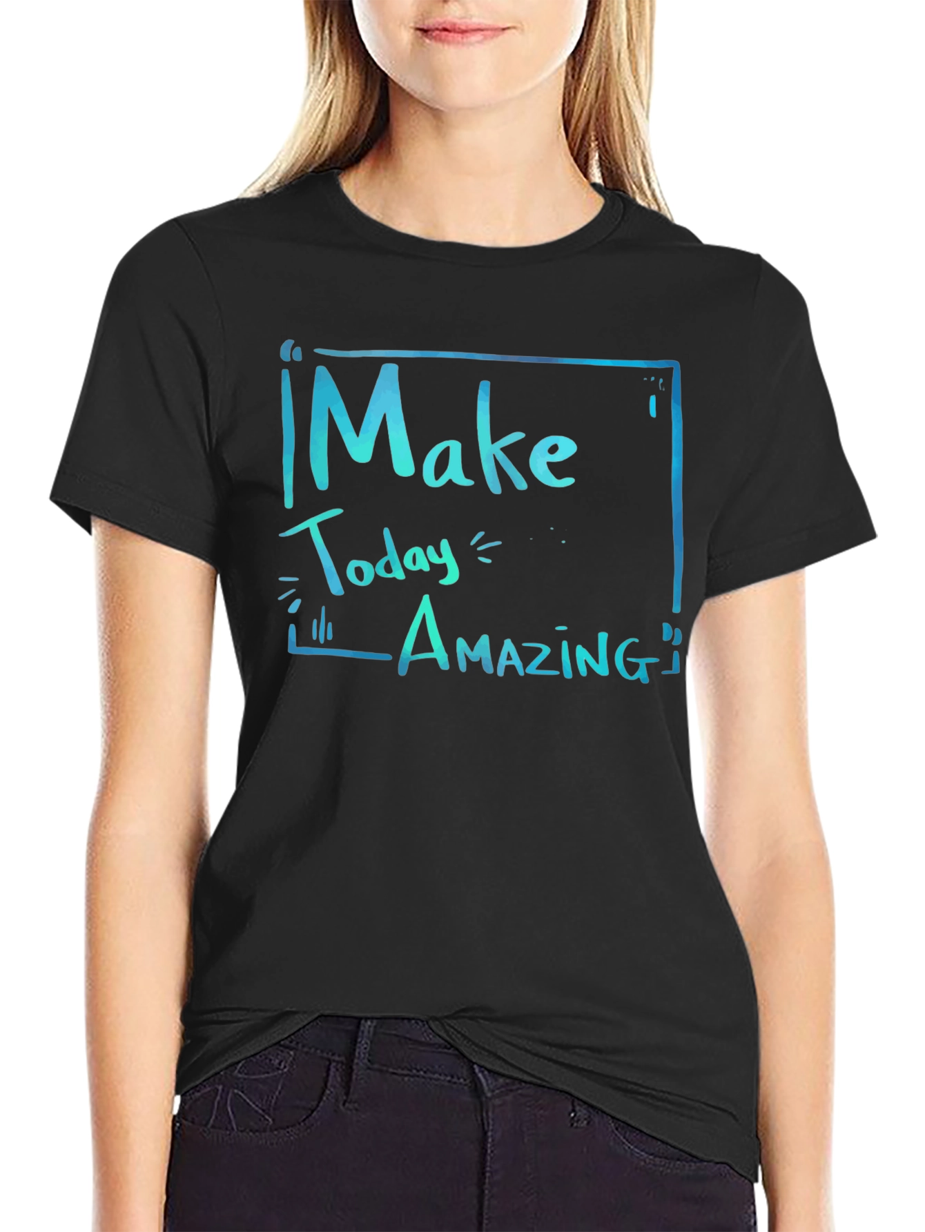 Make Today Amazing Graphic Tee - Black