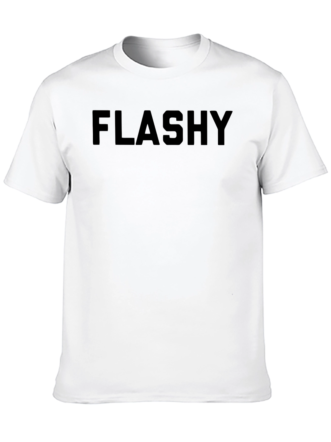 Flashy Black Graphic Tee - Bold Statement Shirt