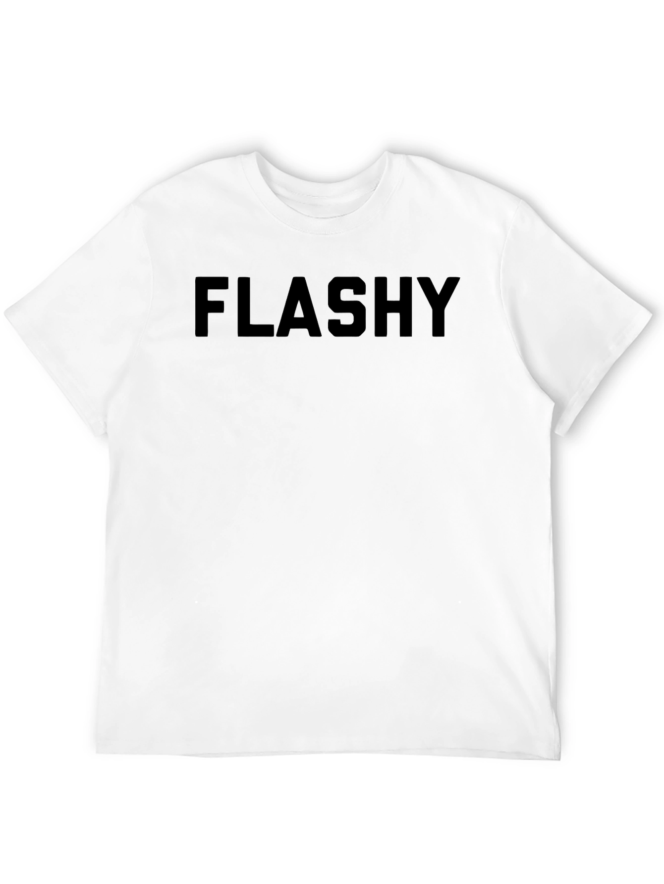 Flashy Black Graphic Tee - Bold Statement Shirt