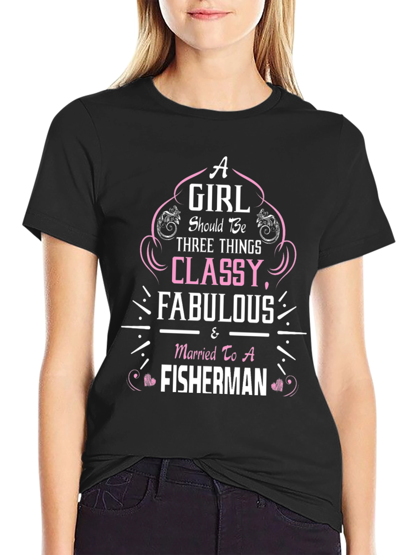 Classy Fisherman Wife Graphic Tee