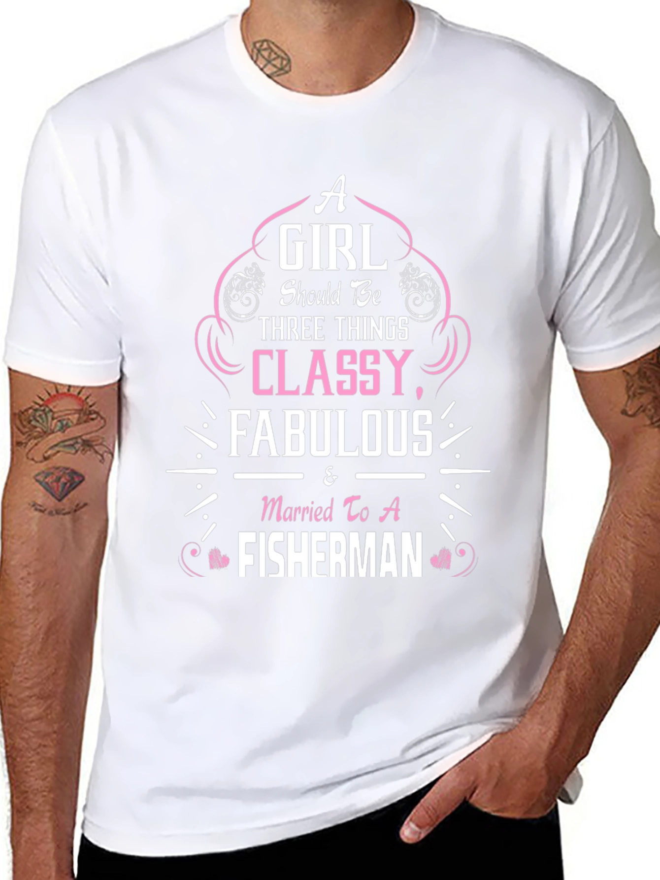 Classy Fisherman Wife Graphic Tee