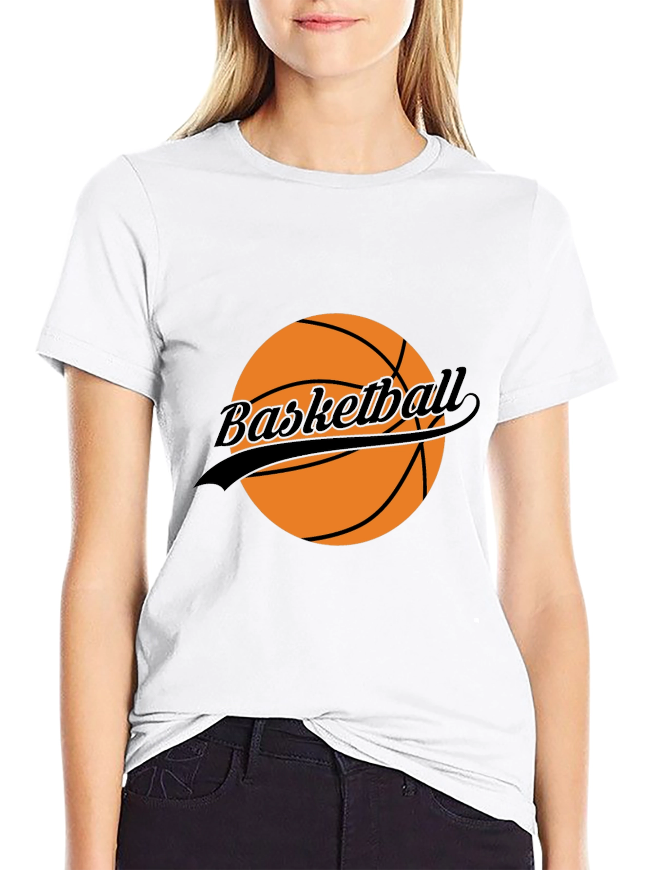 Basketball Graphic T-Shirt - Black Casual Tee
