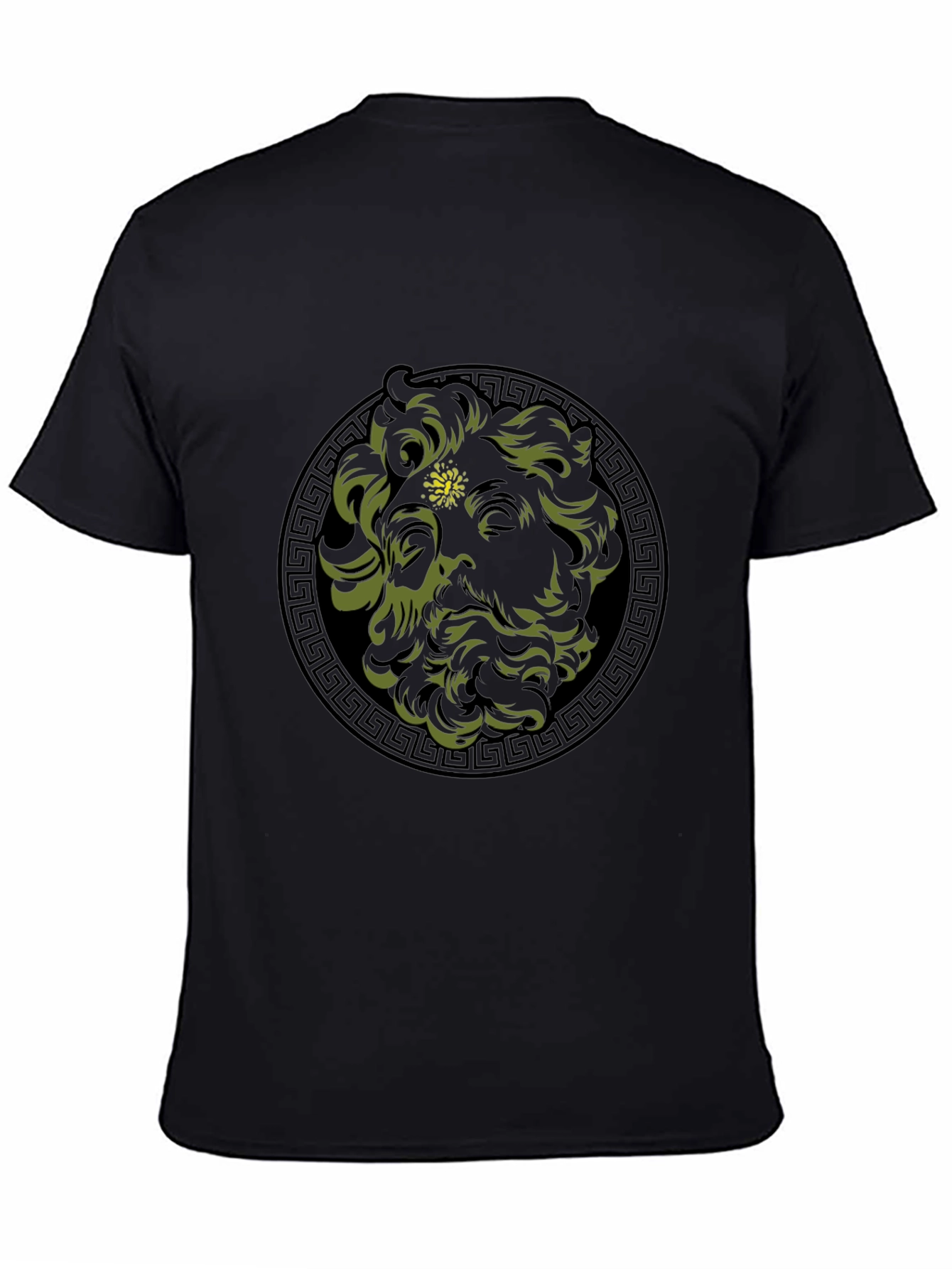 Greek God Medusa Graphic Tee - Black