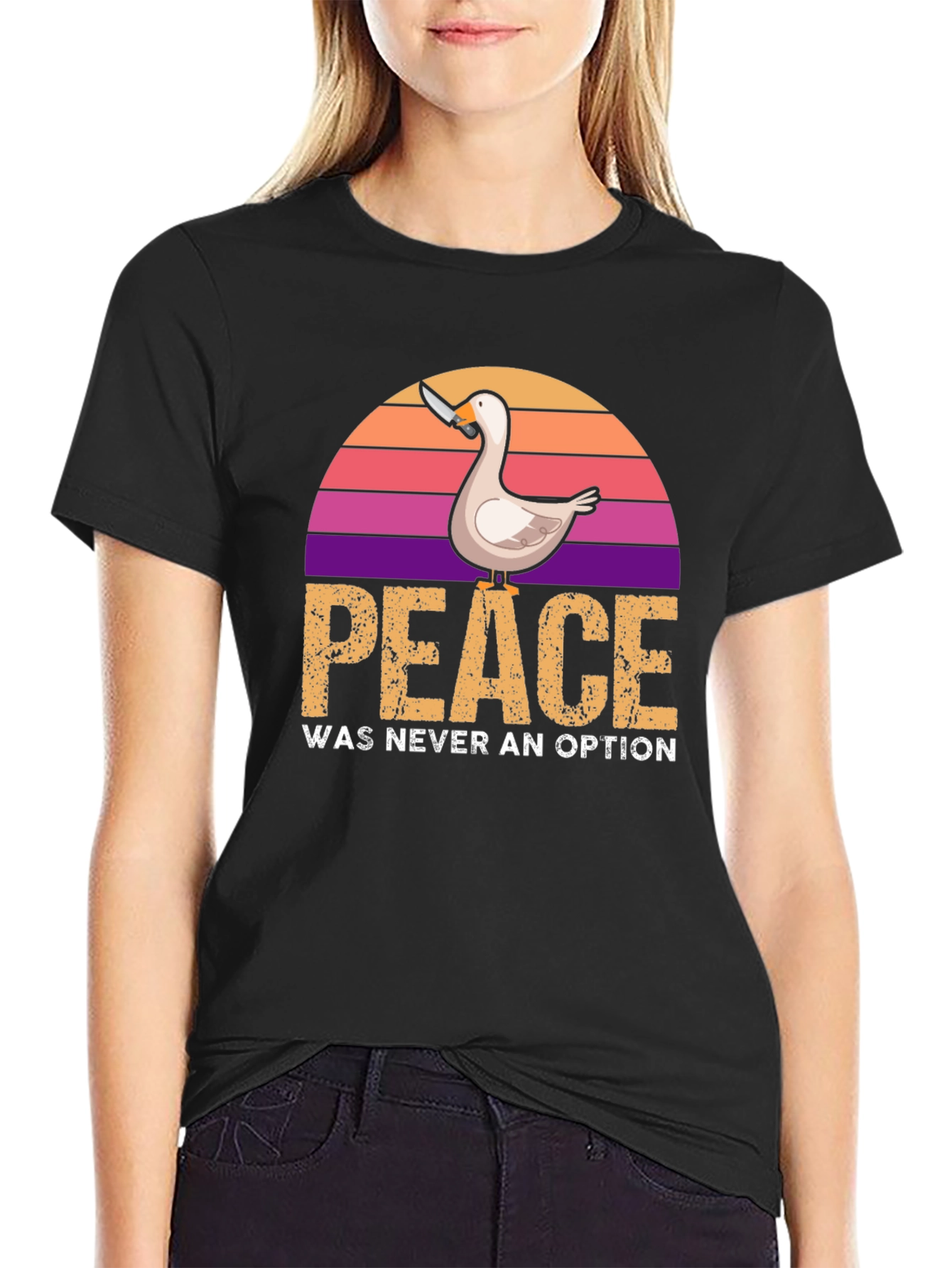Peace Was Never an Option Duck T-Shirt