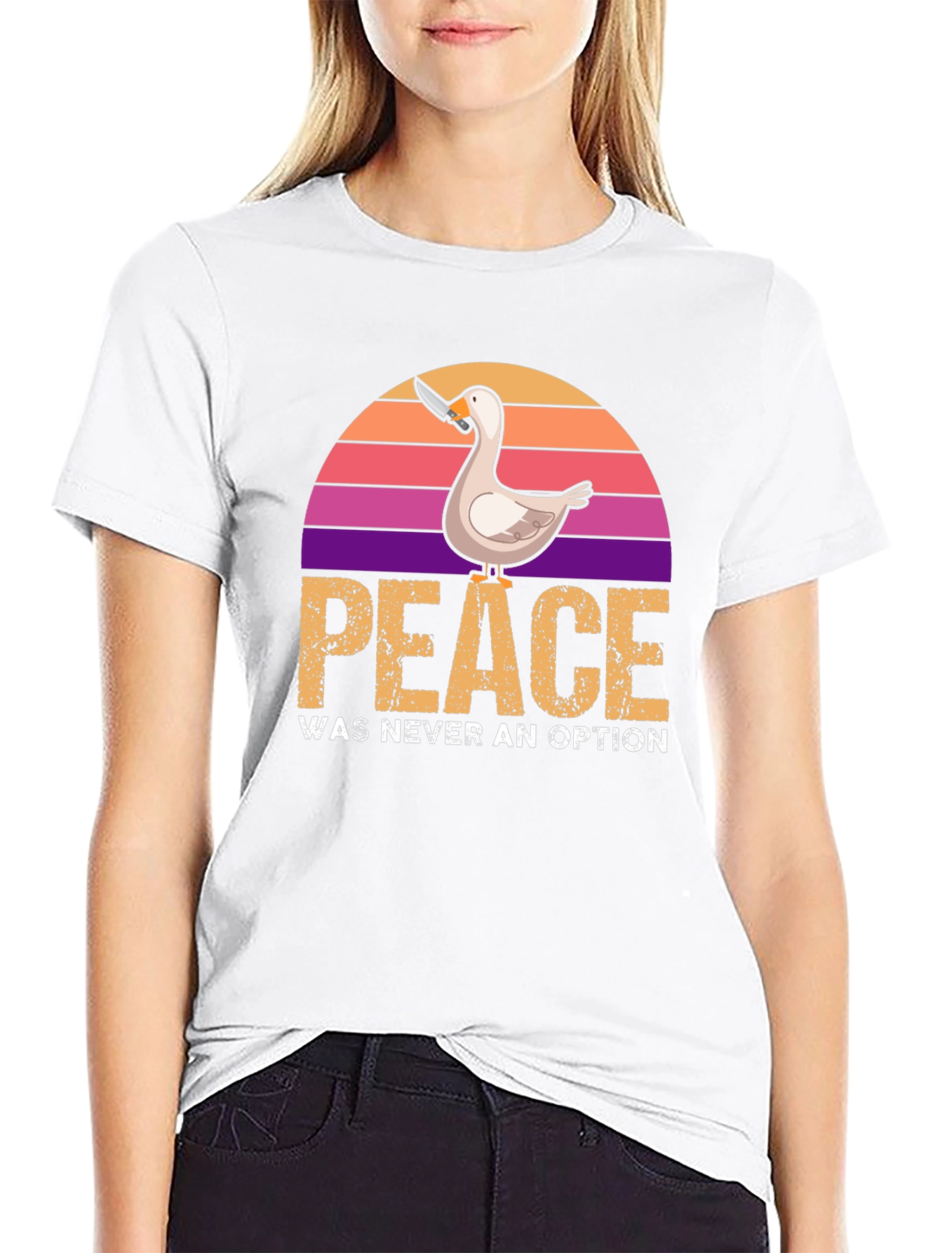 Peace Was Never an Option Duck T-Shirt