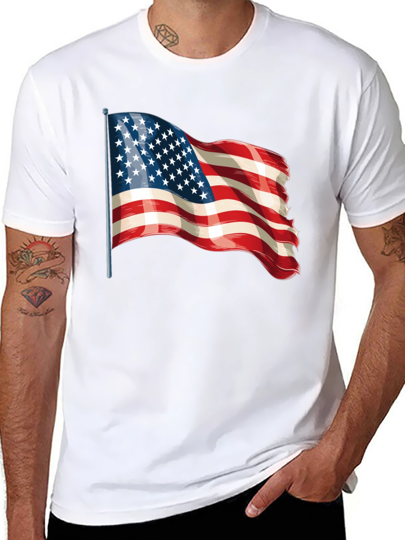 American Flag Graphic T-Shirt - Patriotic Pride