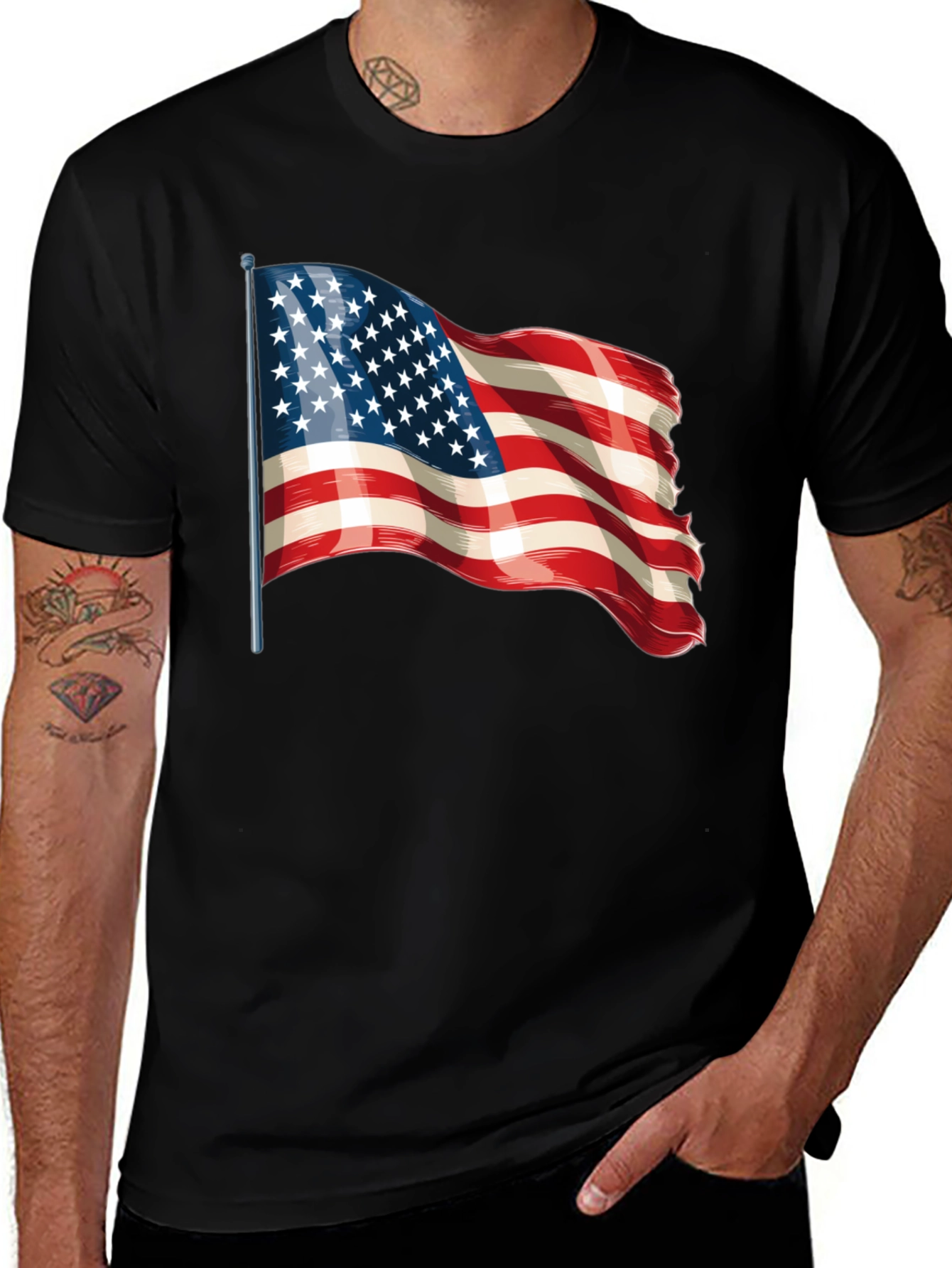 American Flag Graphic T-Shirt - Patriotic Pride