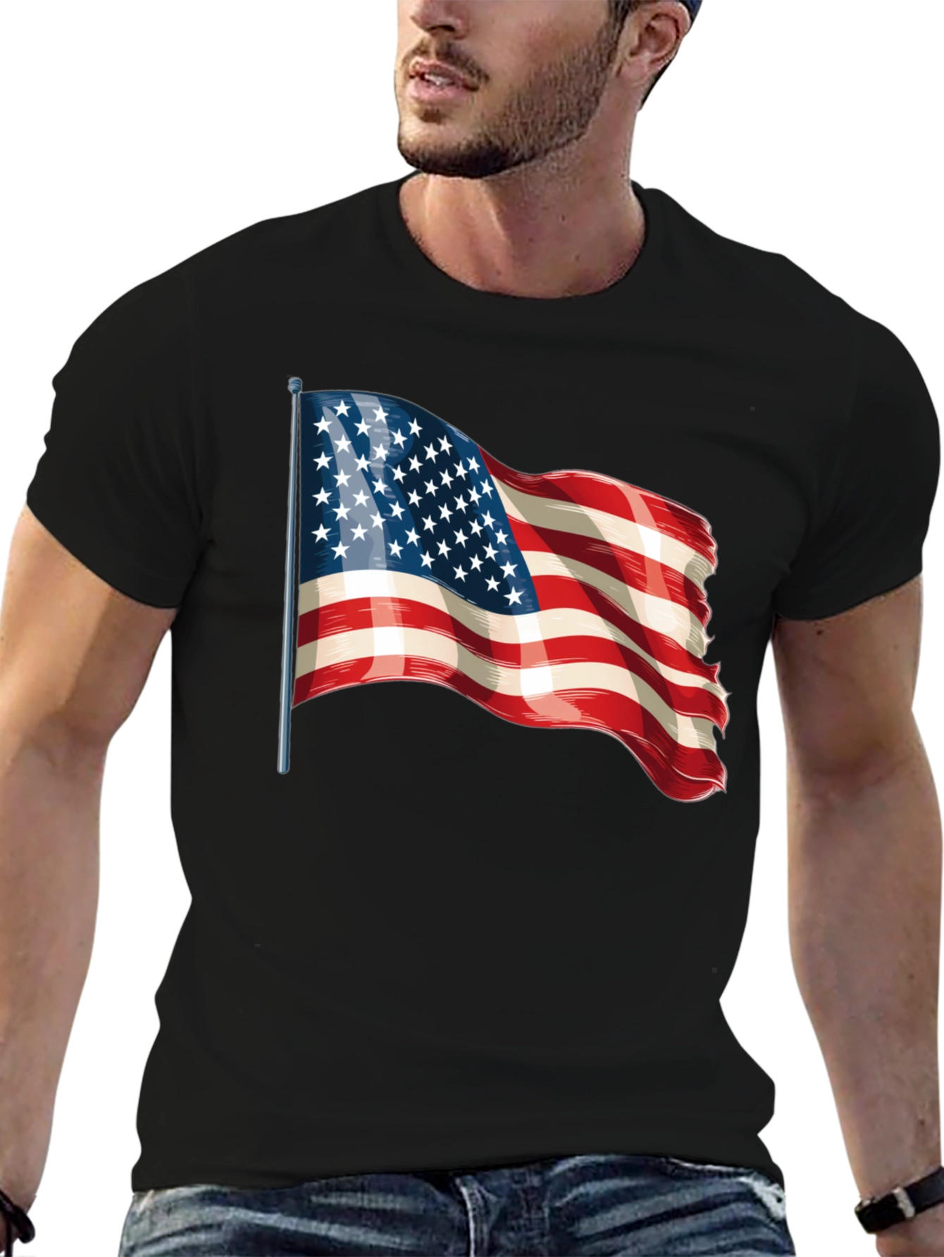 American Flag Graphic T-Shirt - Patriotic Pride