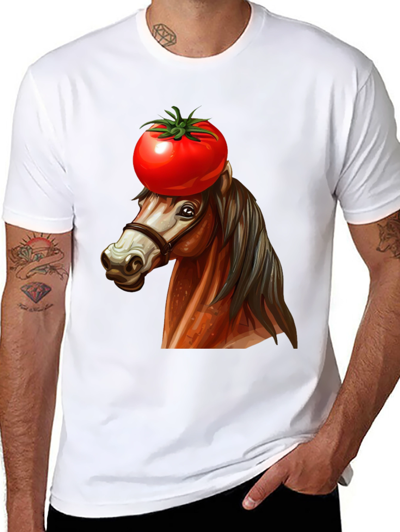 Tomato-Headed Horse Graphic Tee