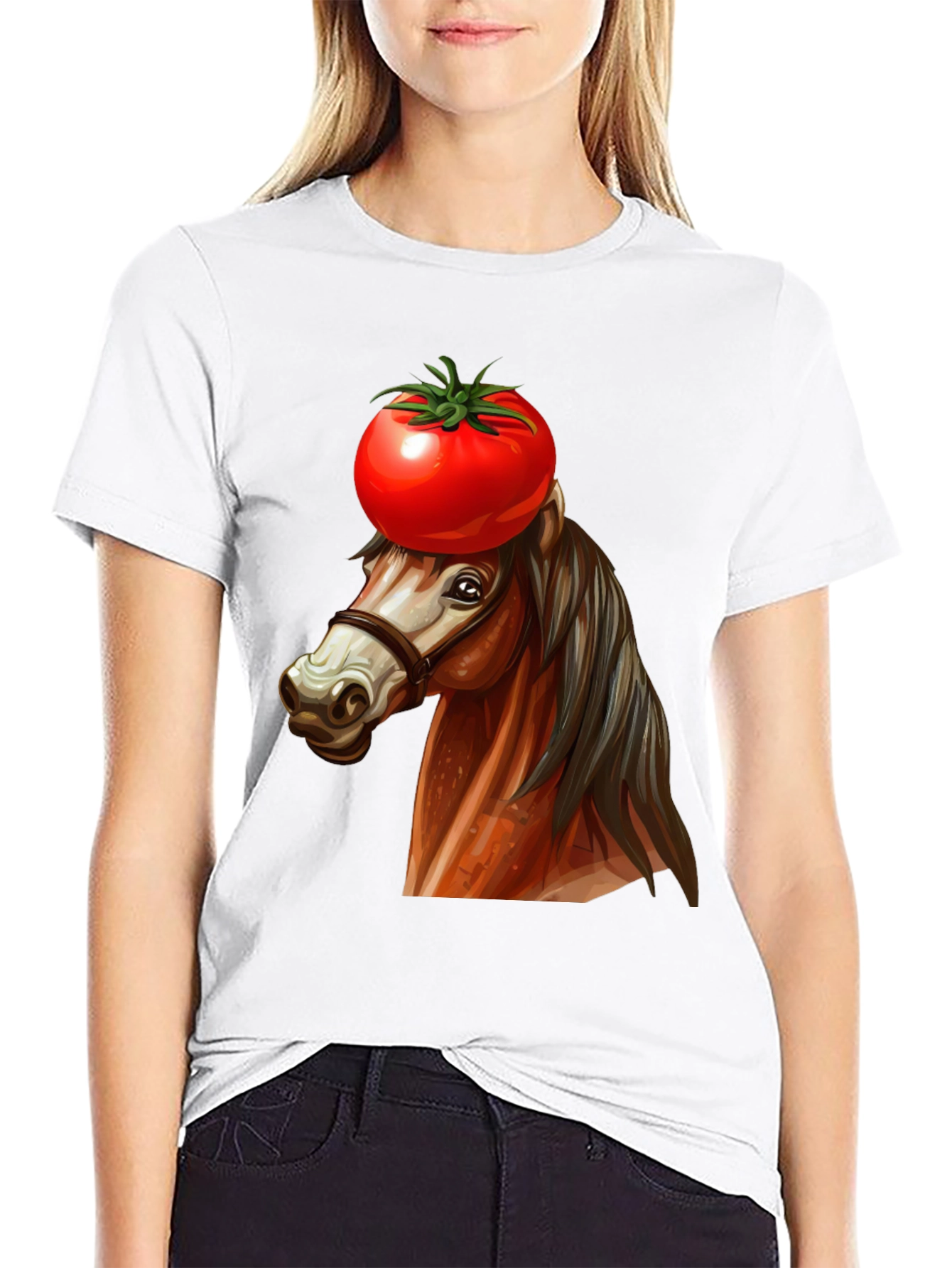 Tomato-Headed Horse Graphic Tee