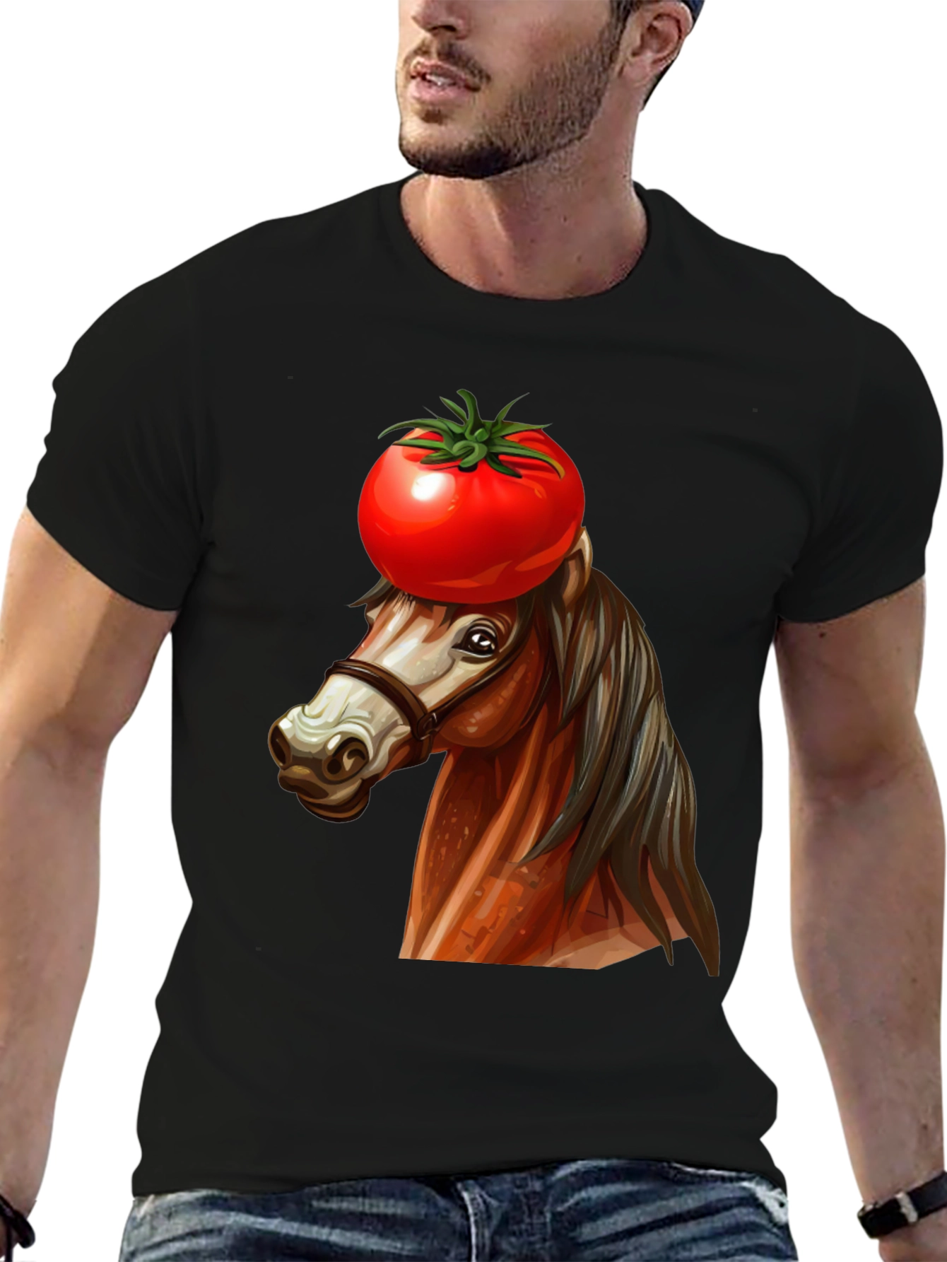 Tomato-Headed Horse Graphic Tee