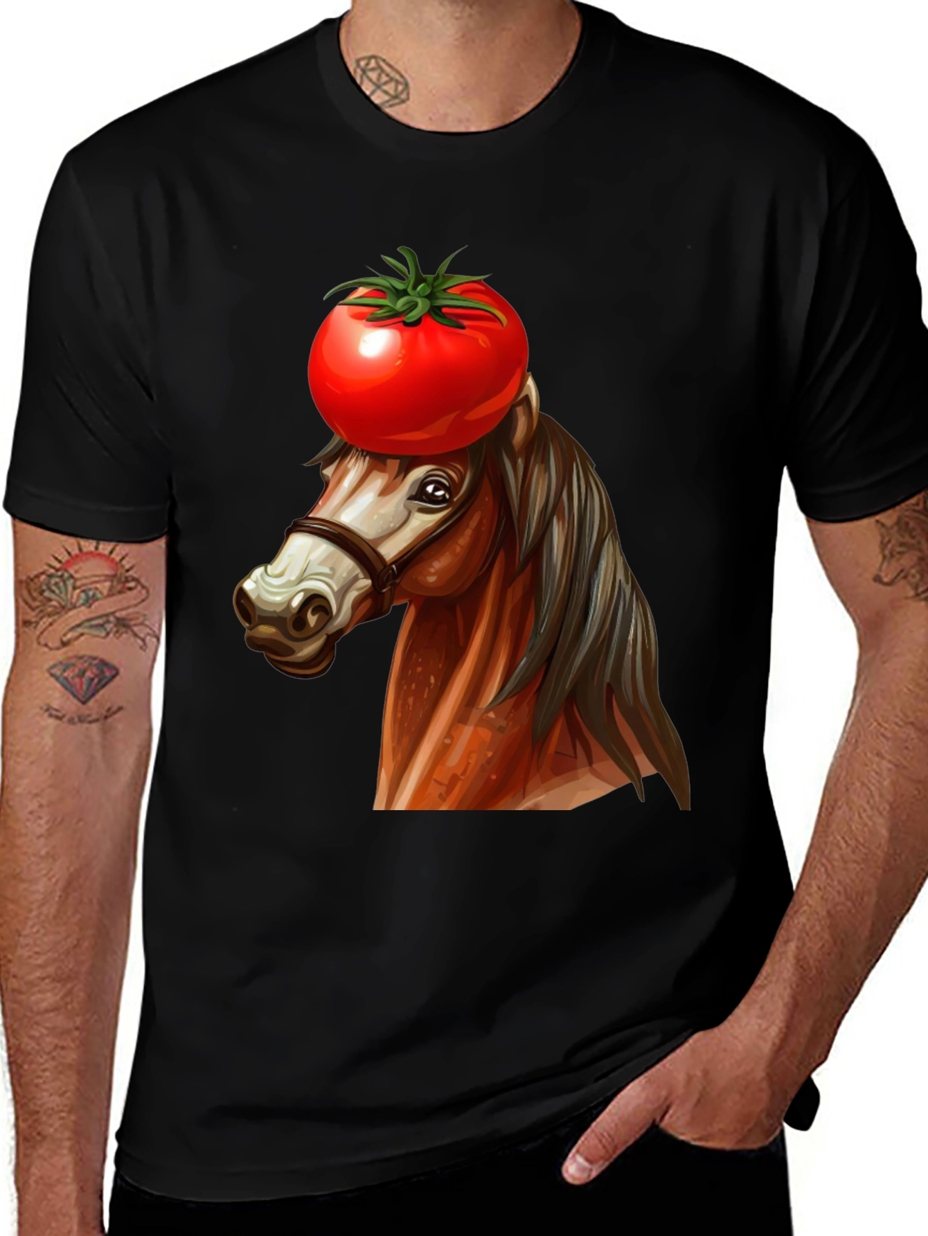 Tomato-Headed Horse Graphic Tee