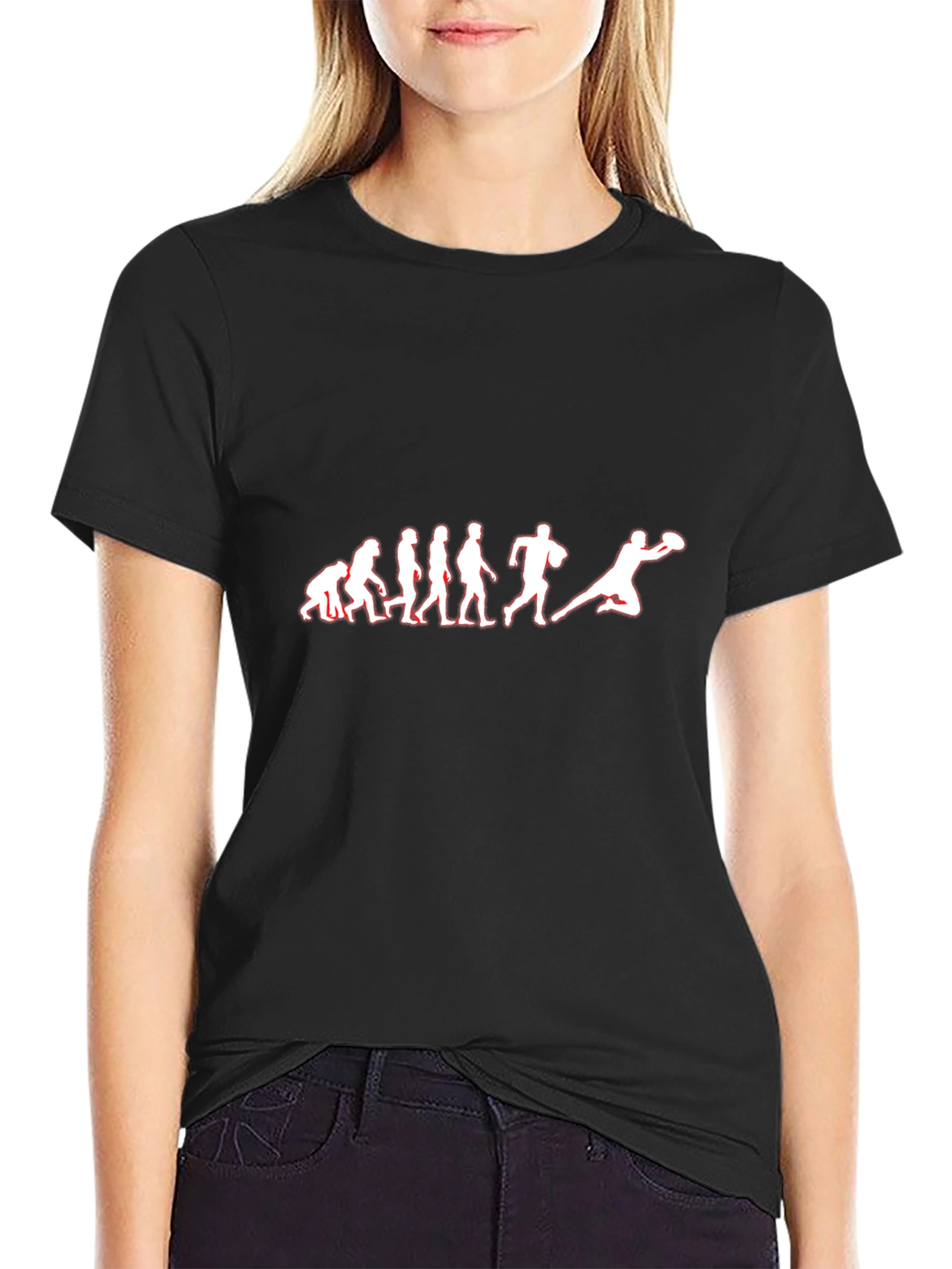 Evolution Football T-Shirt - Black Cotton
