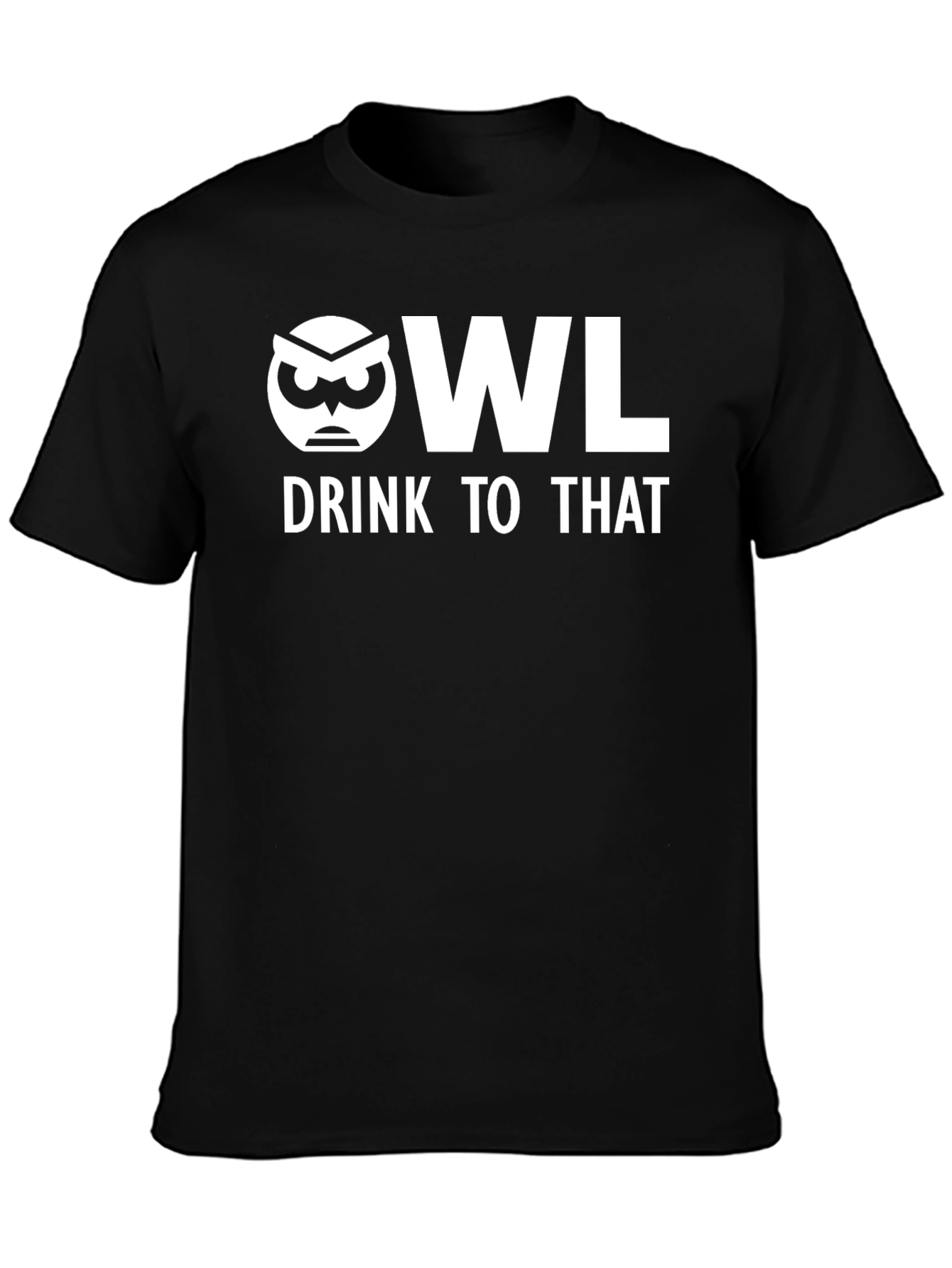 Owl Drink To That T-Shirt Black Novelty Tee
