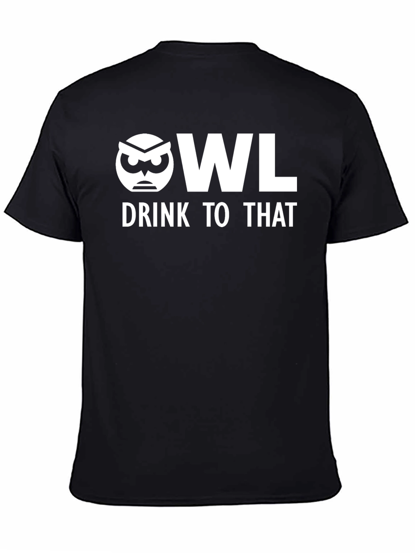 Owl Drink To That T-Shirt Black Novelty Tee