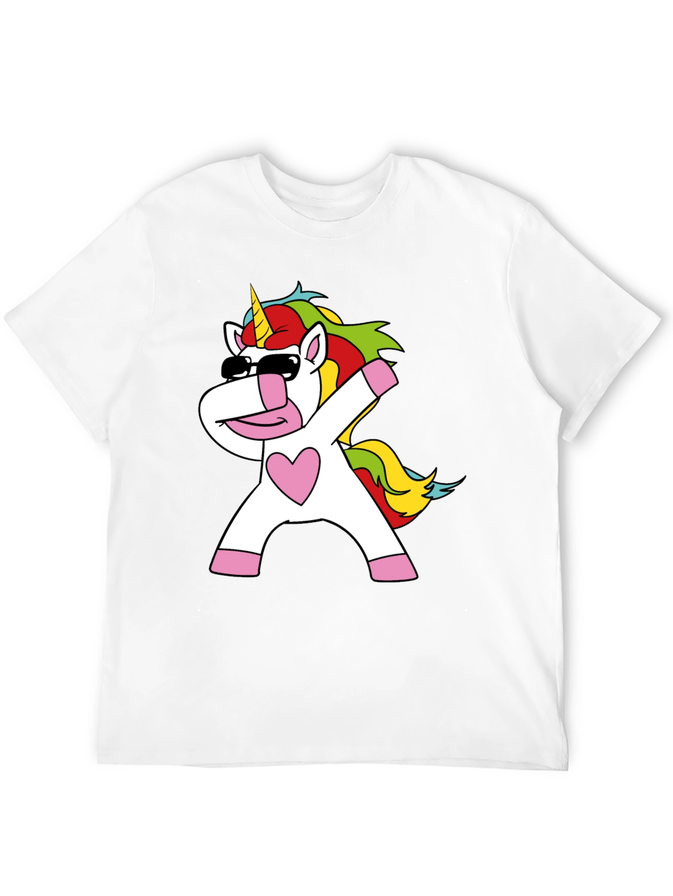 Dabbing Unicorn Black T-Shirt
