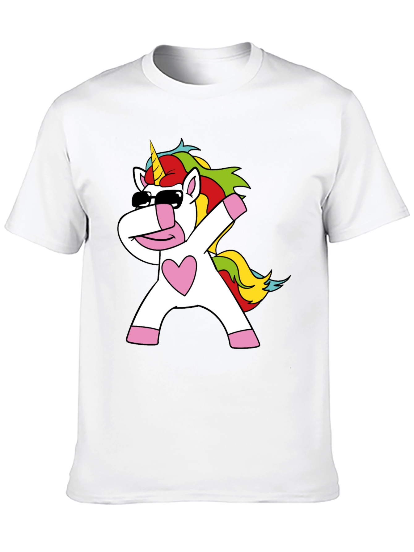 Dabbing Unicorn Black T-Shirt